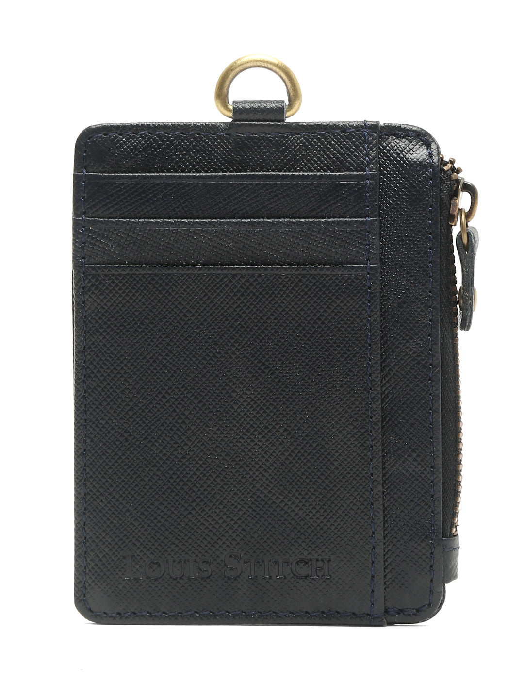 Denim Blue Italian Saffiano Leather Wallet