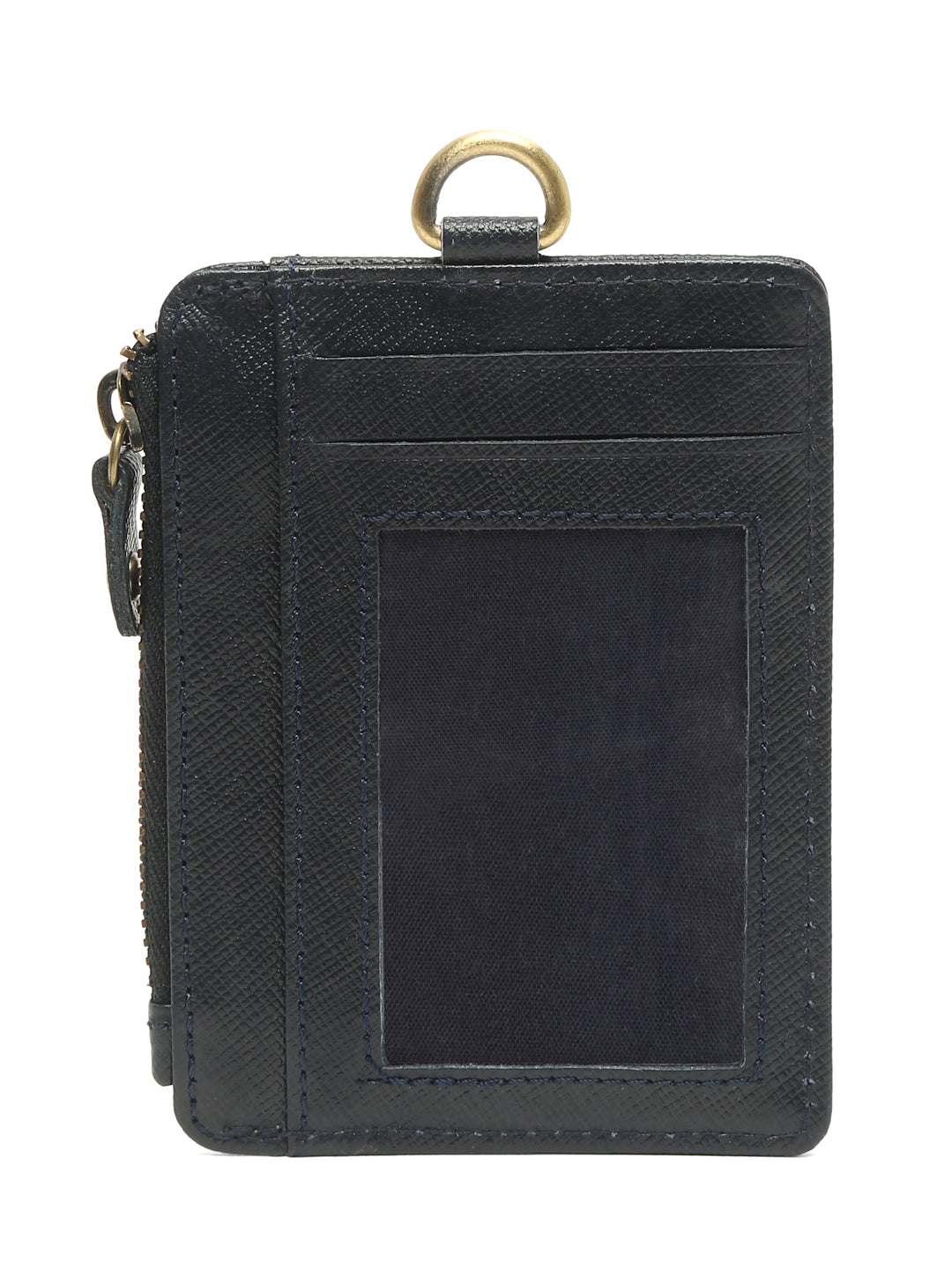 Denim Blue Italian Saffiano Leather Wallet