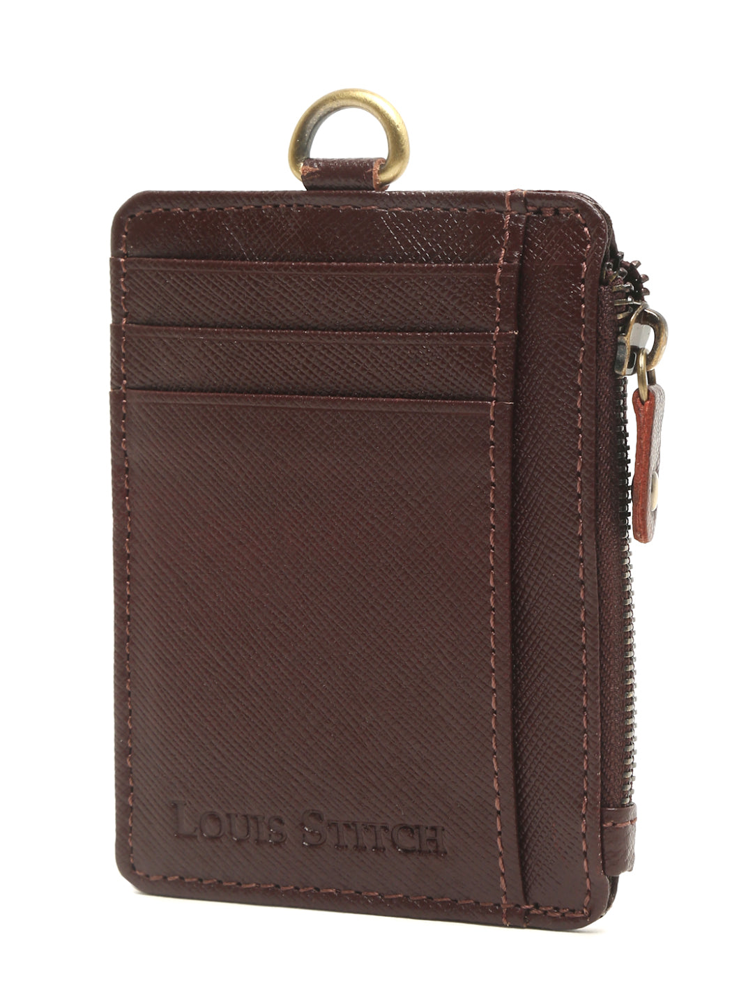 Rosewood Italian Saffiano Leather Wallet