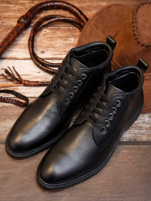 Handcrafted Italian Napa Leather High Ankle Boots