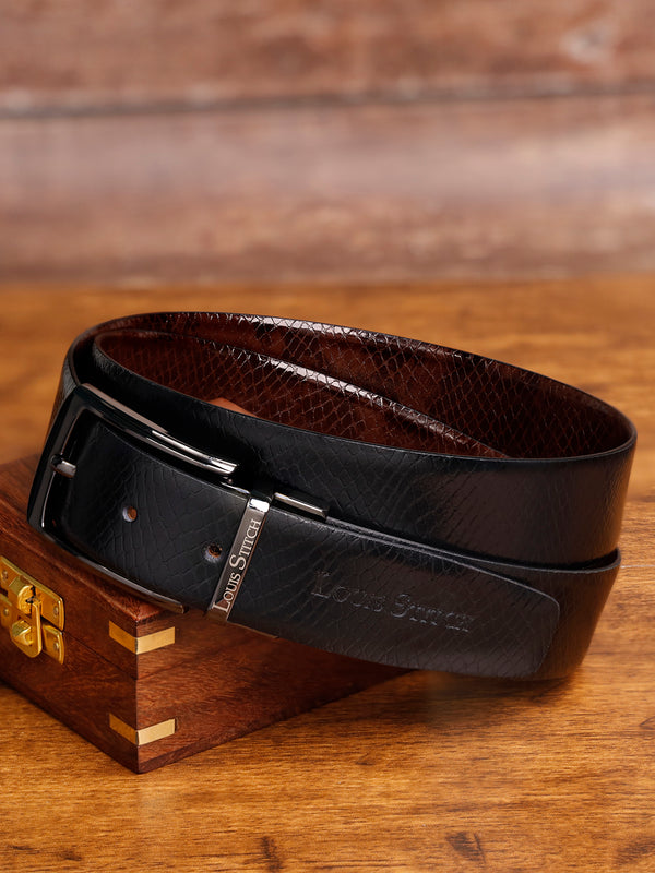 Handcrafted Spanish Leather Reversible Belt For Men