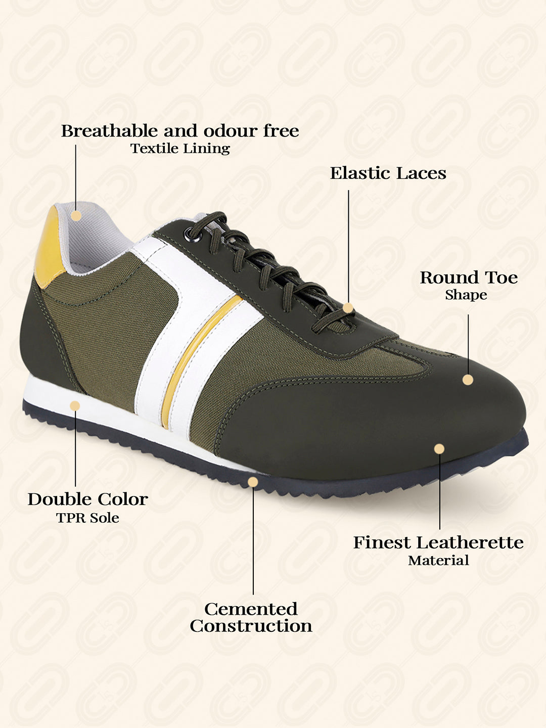 Mexican Green Fashion Color Blocked Lace-Up Sneaker