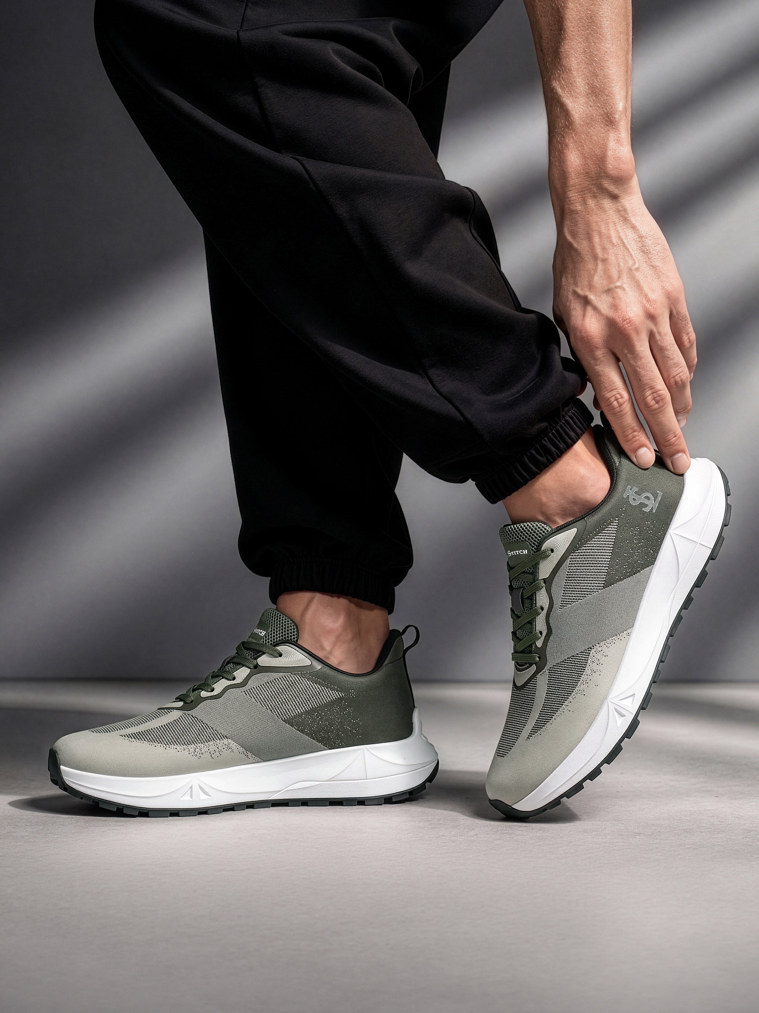 Moss Olive Lightweight Athleisure Sport Shoes