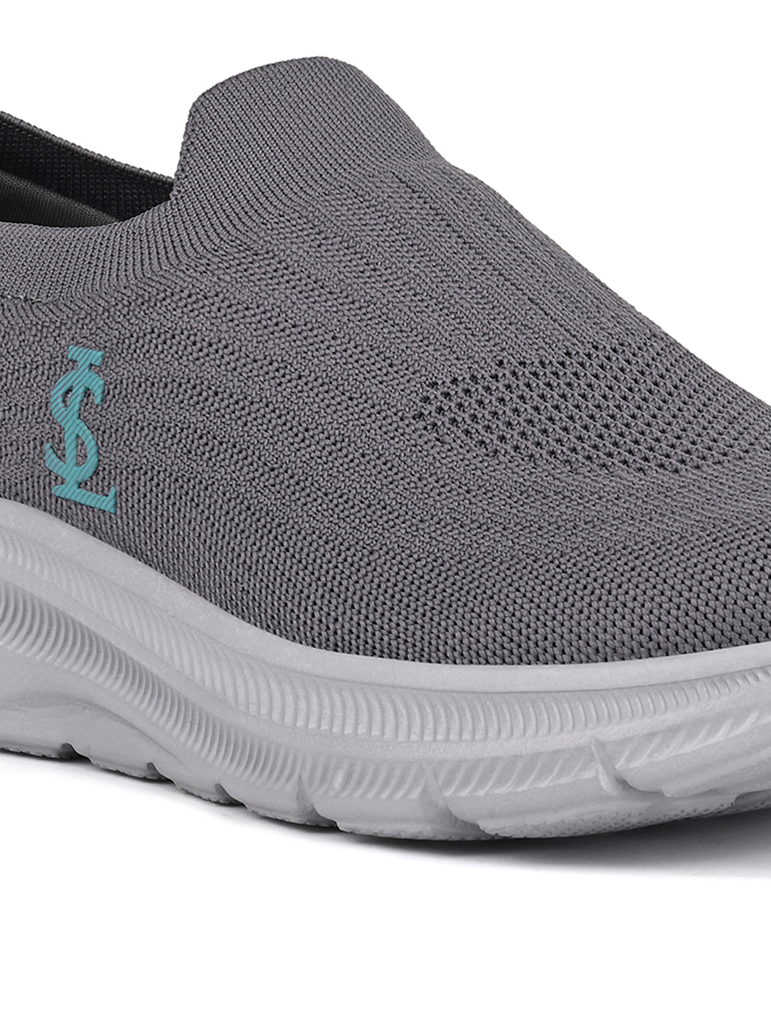 Ash Grey Lightweight Athleisure Flyknit Sport Shoes