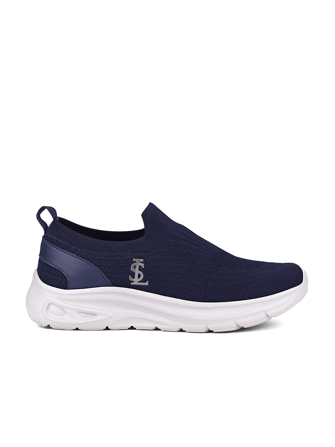 Navy Blue Lightweight Athleisure Flyknit Sport Shoes