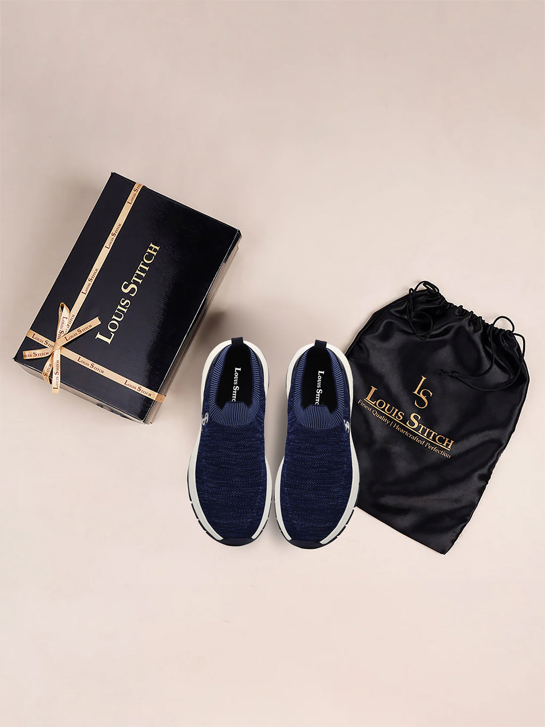 Navy Blue Lightweight Aethleisure Flyknit Sport Shoes