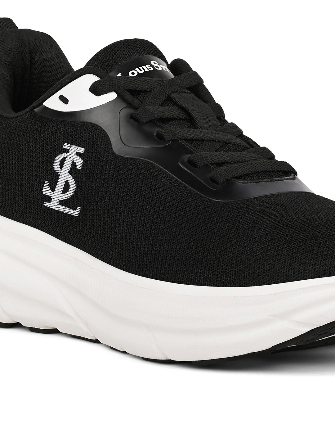 Egyptian Black Lightweight Athleisure Flyknit Sport Shoes