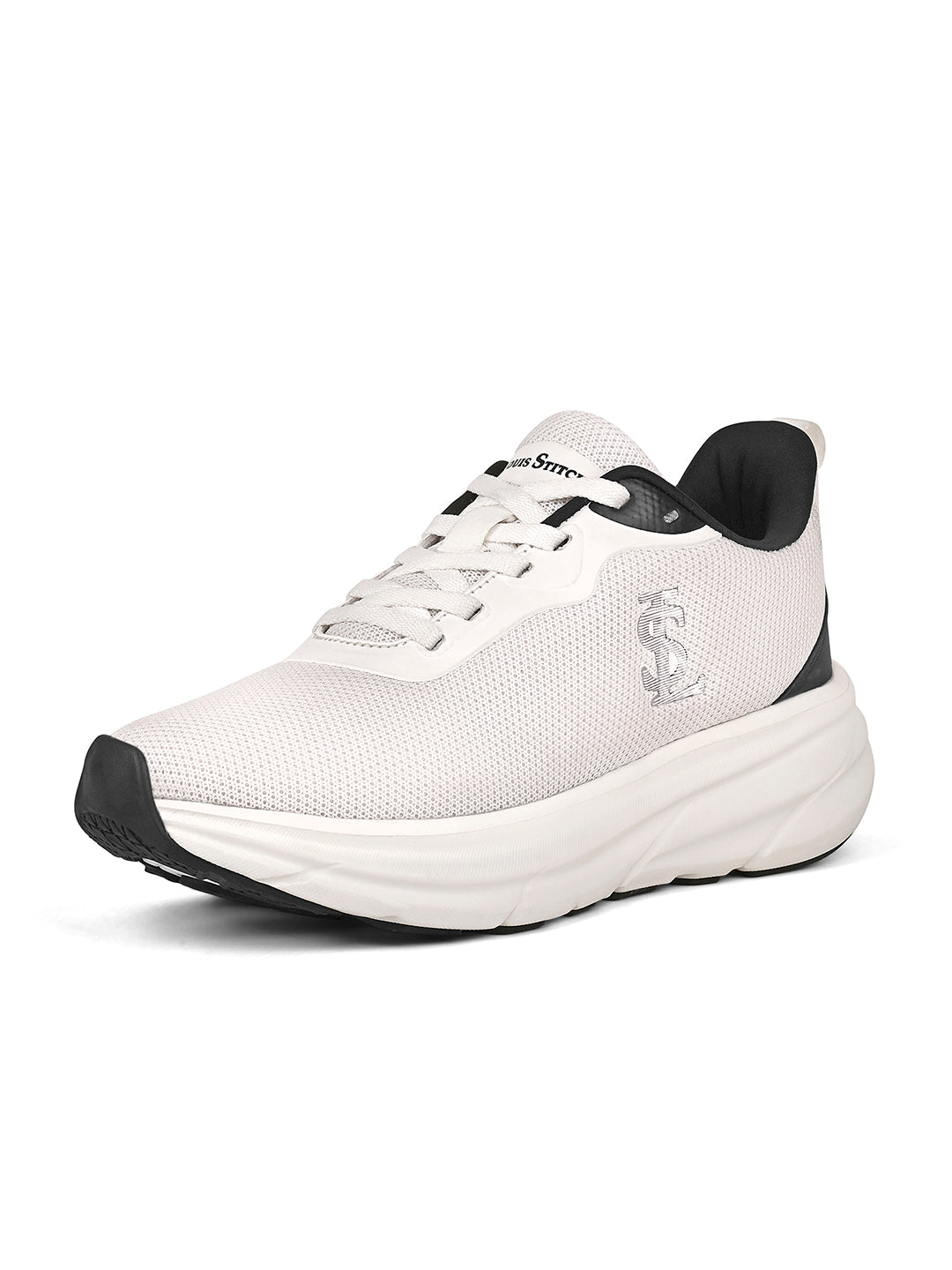 Canadian White Lightweight Athleisure Flyknit Sport Shoes