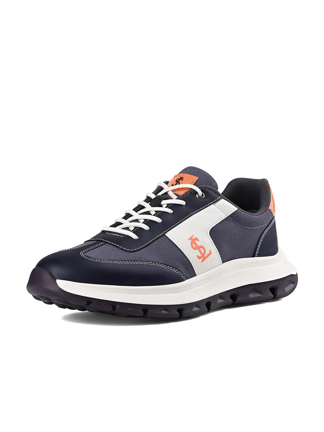 Slush Orange Casual Lightweight Elastic Laces Sneakers