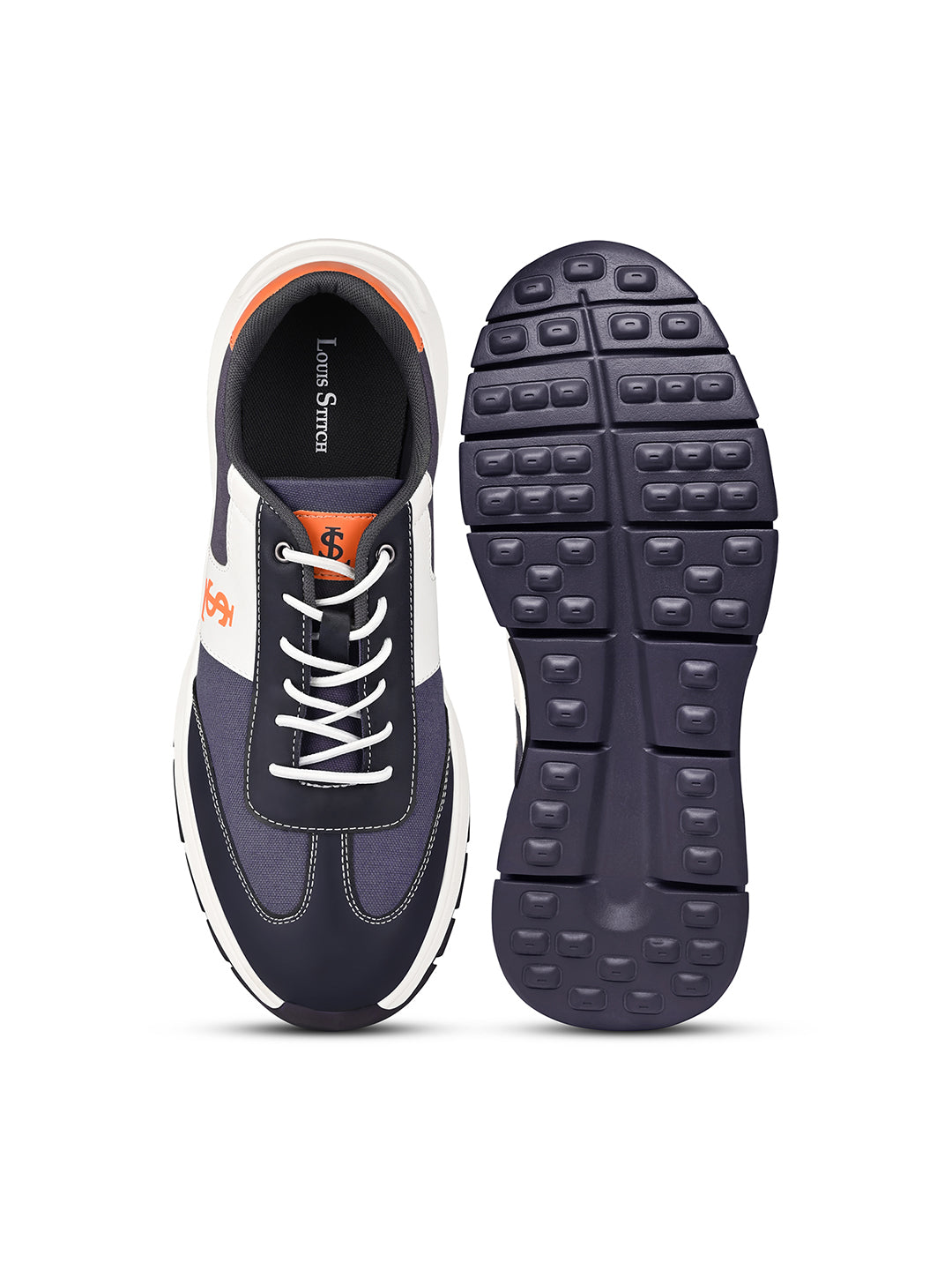 Slush Orange Casual Lightweight Elastic Laces Sneakers