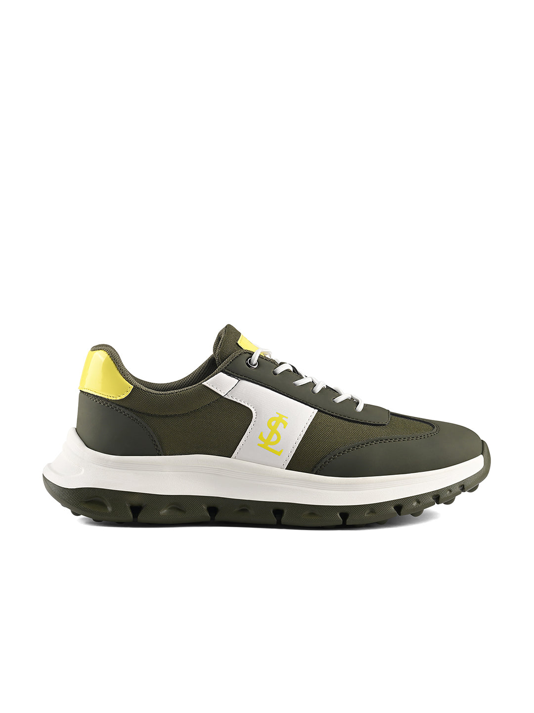 Solar Yellow Casual Lightweight Elastic Laces Sneakers