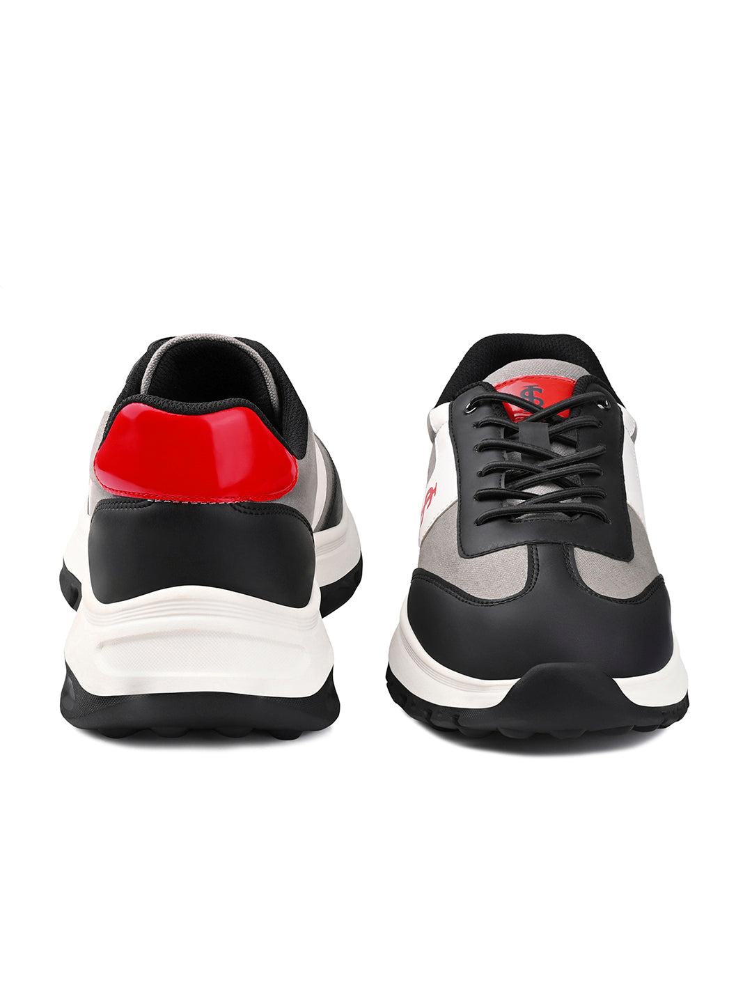 Crimson Red Casual Lightweight Elastic Laces Sneakers