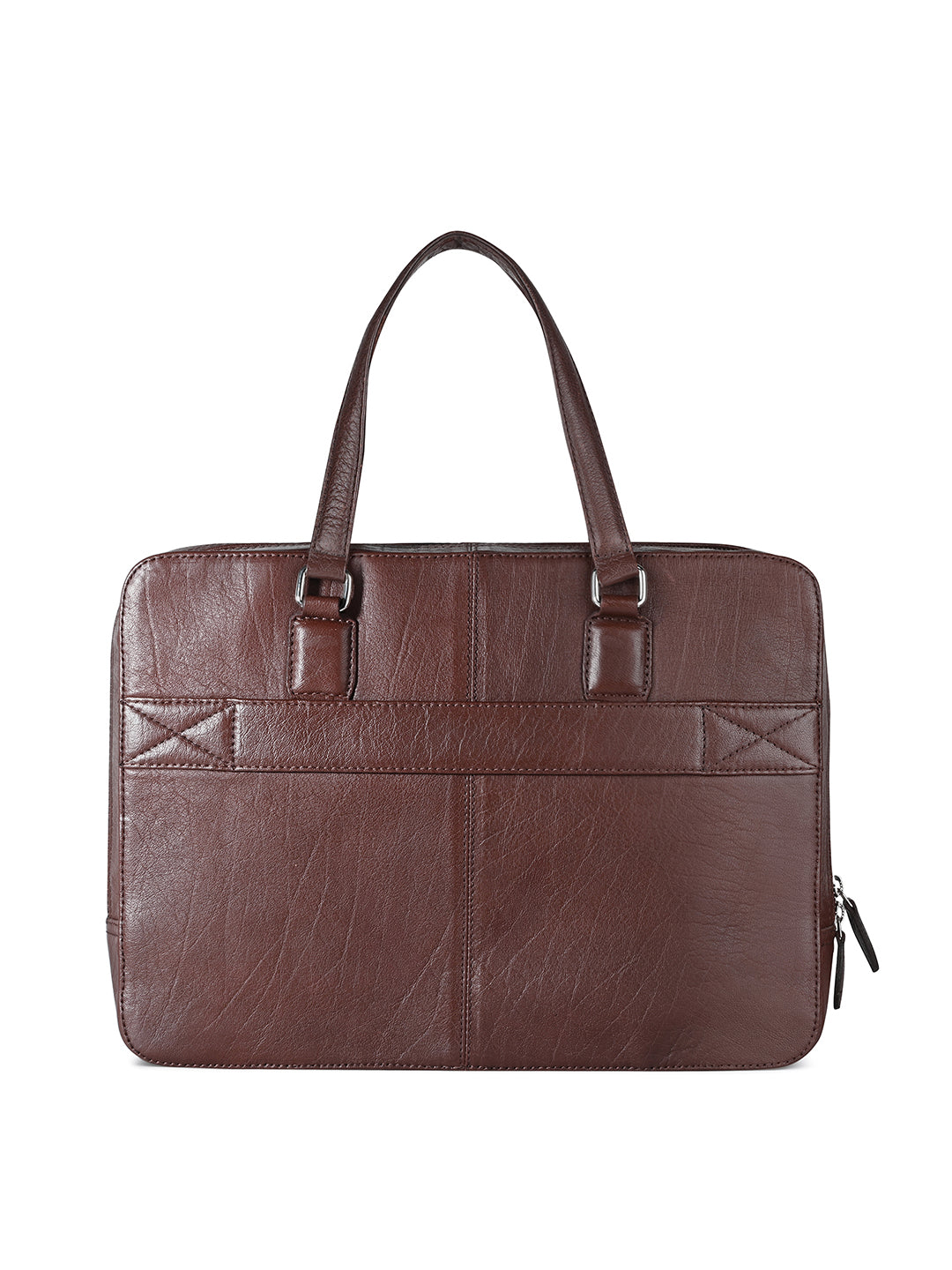 Men's Brown Italian Leather Laptop Bag Multifunctional Executive Briefcase