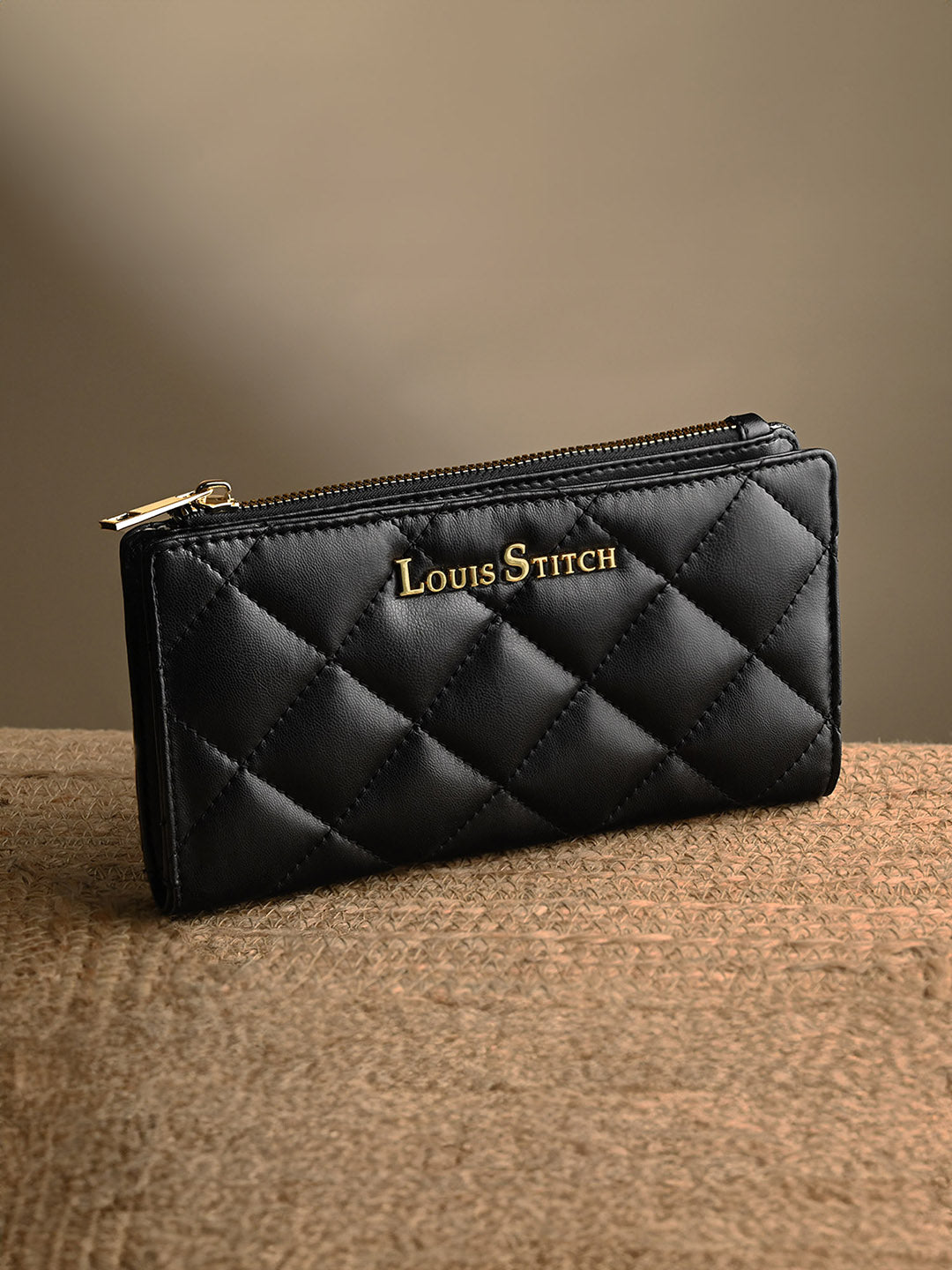 Stylish Black Clutch Purse for Women with Snap Button Closure