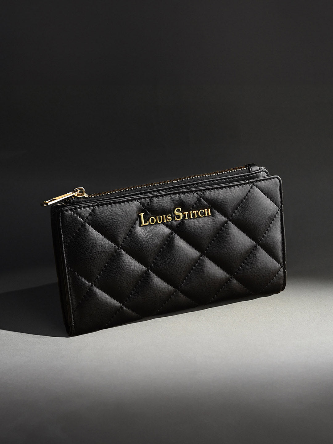 Stylish Black Clutch Purse for Women with Snap Button Closure