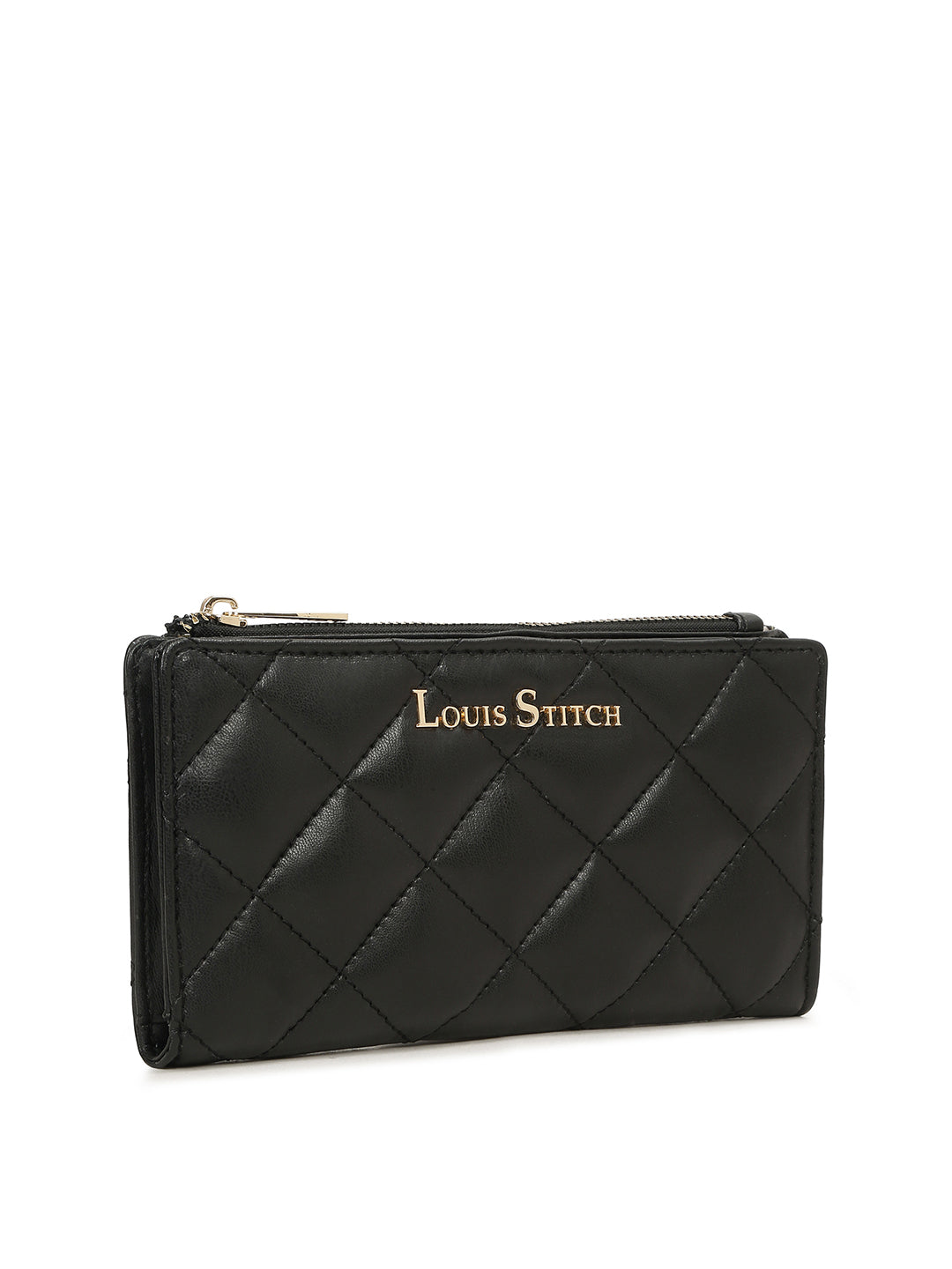 Stylish Black Clutch Purse for Women with Snap Button Closure