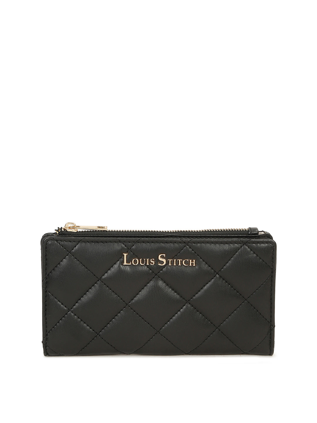 Stylish Black Clutch Purse for Women with Snap Button Closure