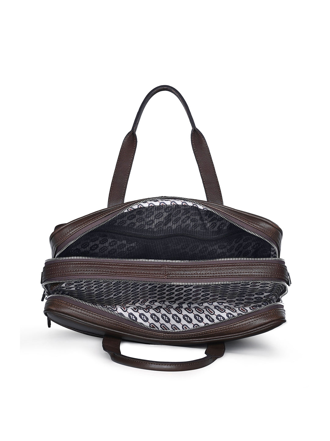 Italian Milled Leather Brunette Brown Slim Laptop Bag