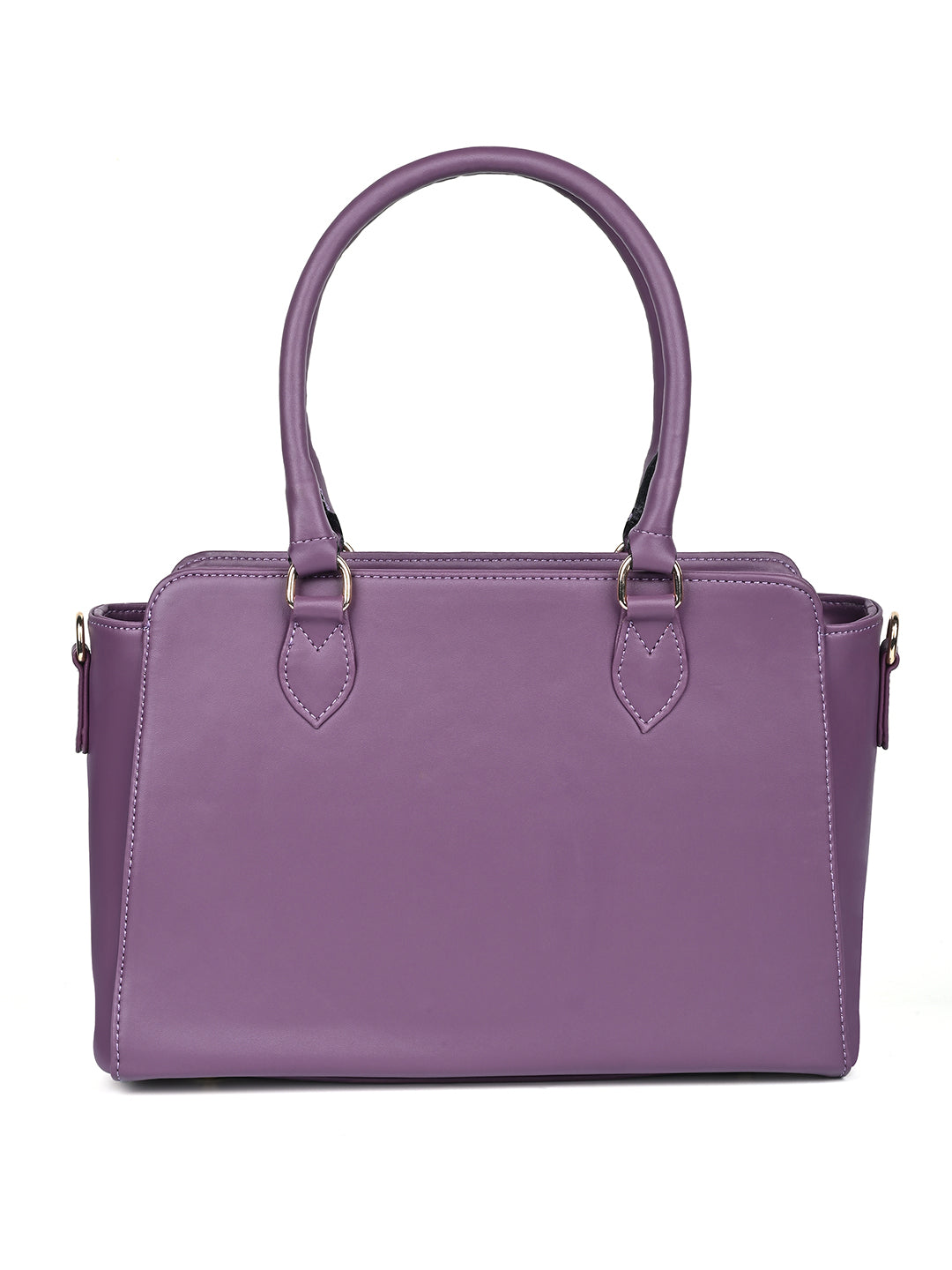 Stylish Purple Multi-Pocket Satchel Handbag for Women