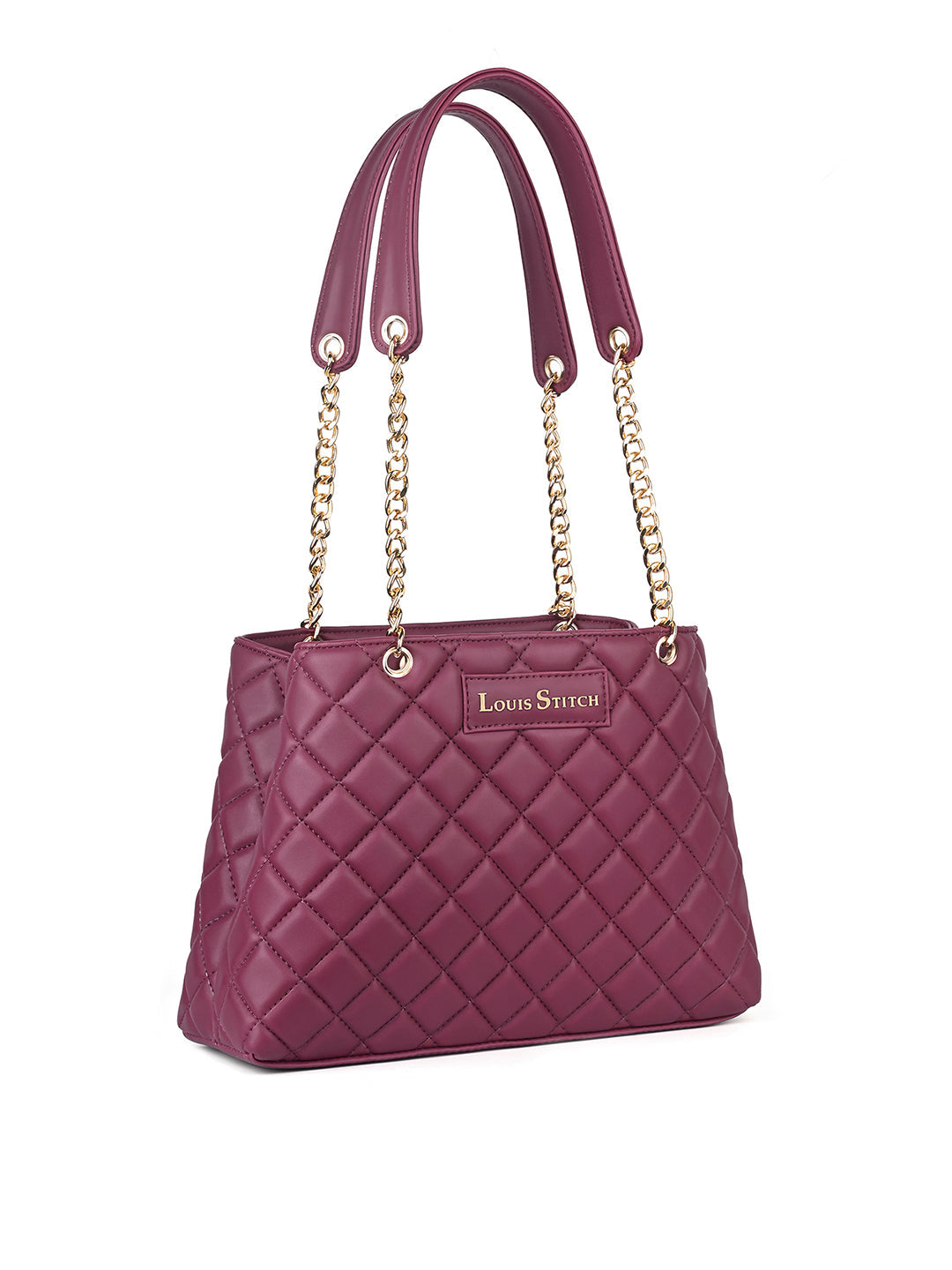 Stylish Cherry Red Multi Pocket Ladies Satchel Handbag