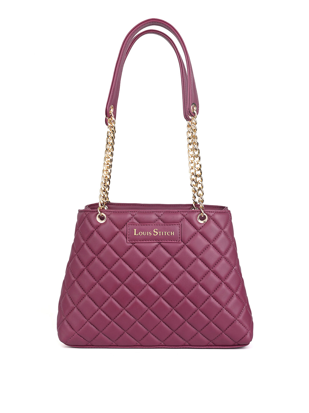 Stylish Cherry Red Multi Pocket Ladies Satchel Handbag