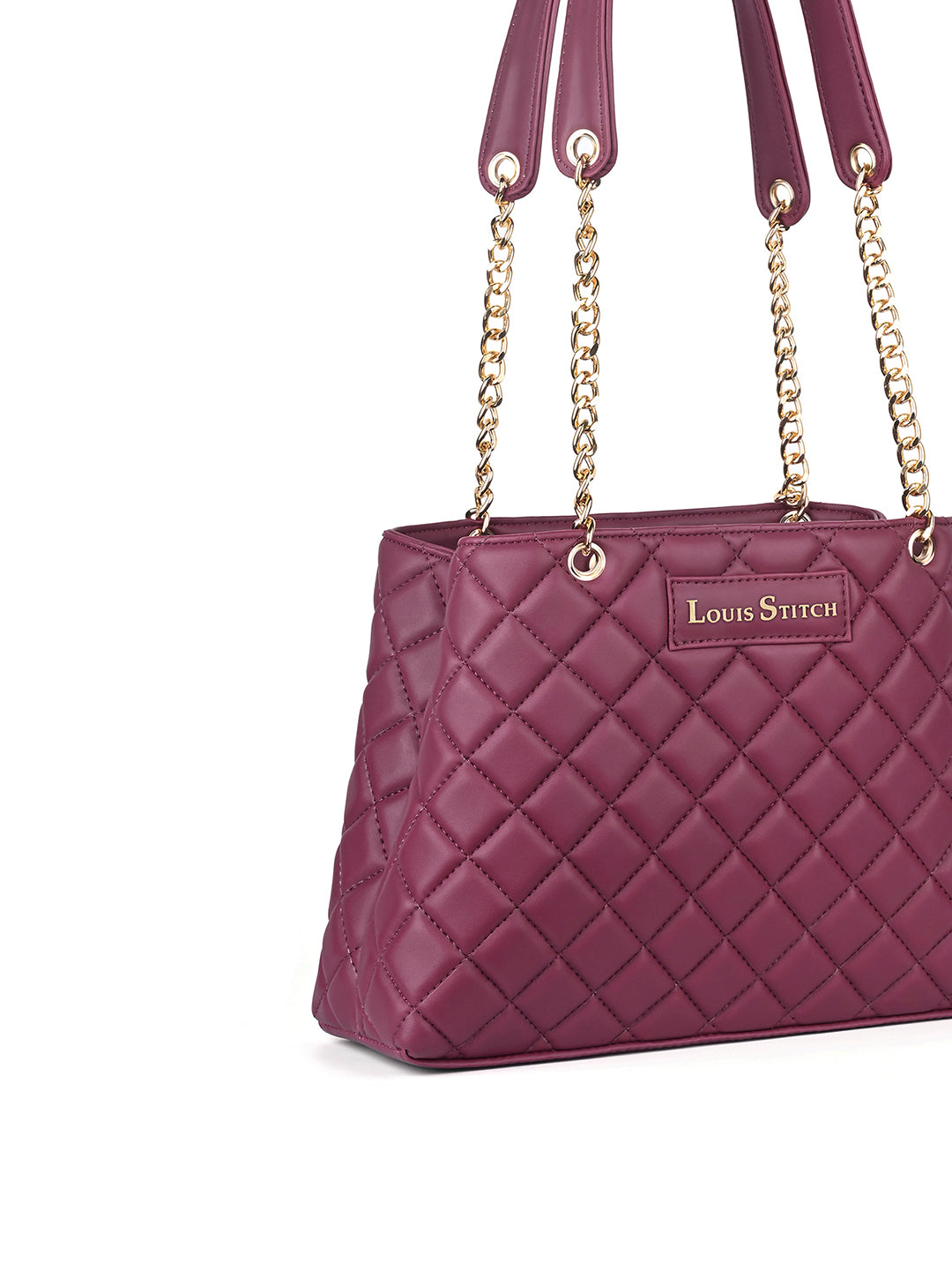 Stylish Cherry Red Multi Pocket Ladies Satchel Handbag