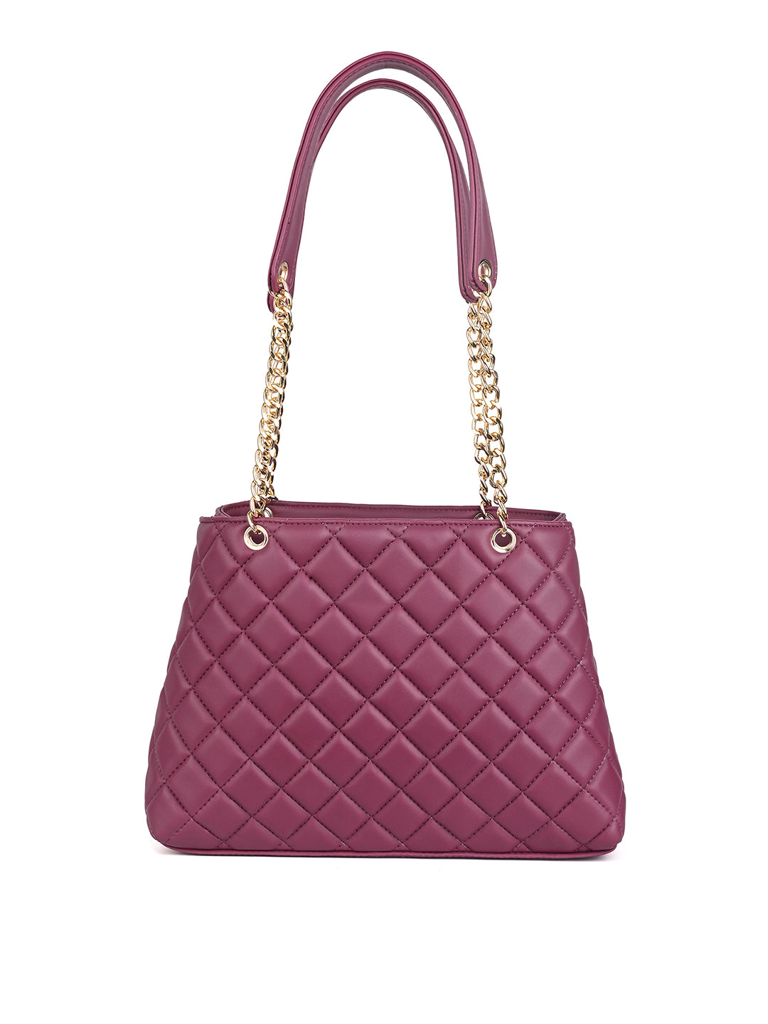 Stylish Cherry Red Multi Pocket Ladies Satchel Handbag