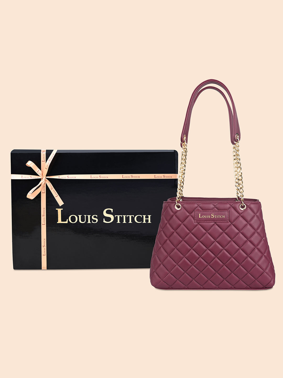 Stylish Cherry Red Multi Pocket Ladies Satchel Handbag