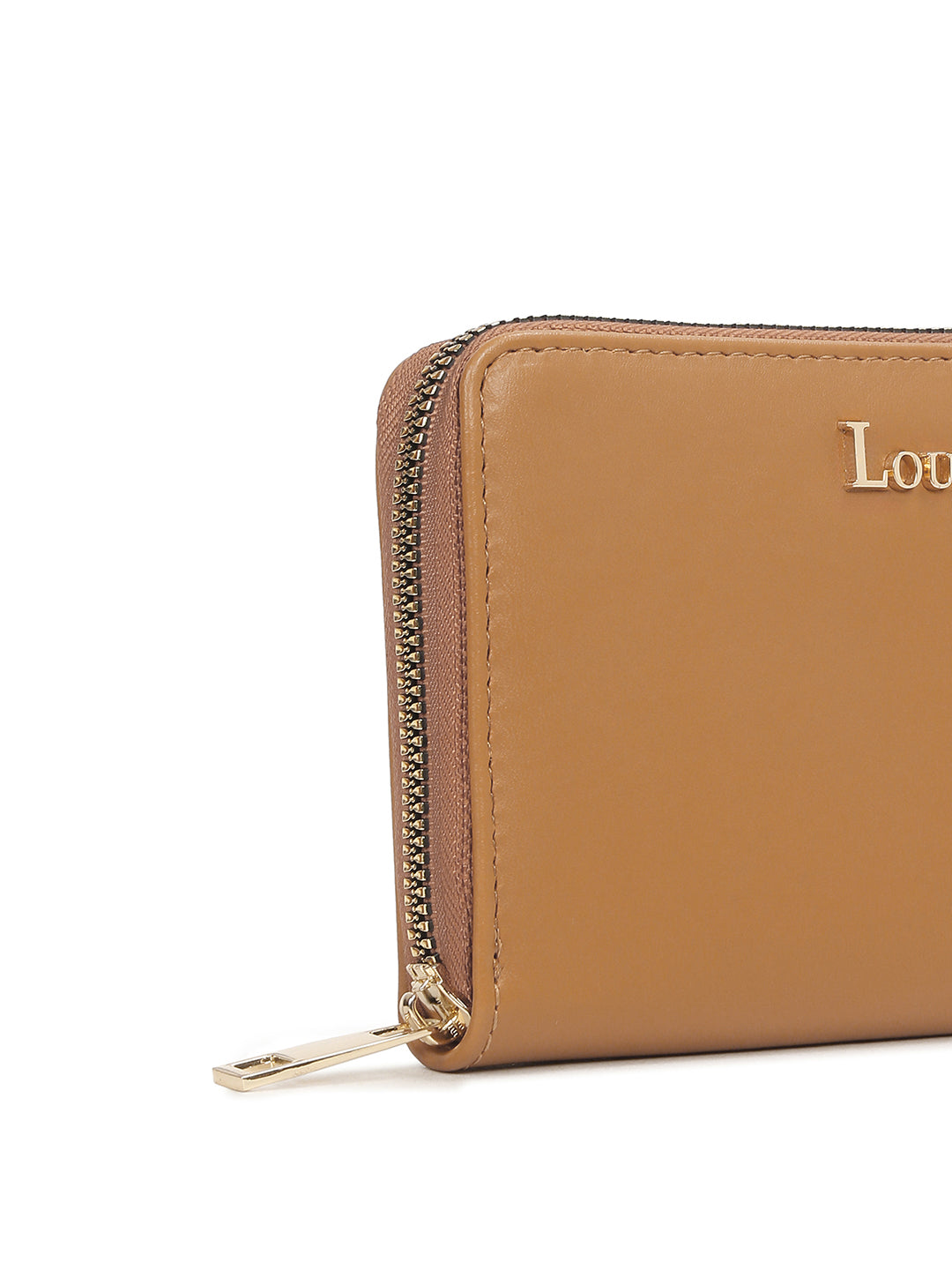 Stylish Tan Clutch Hand Purse for Women with Zipper Closure