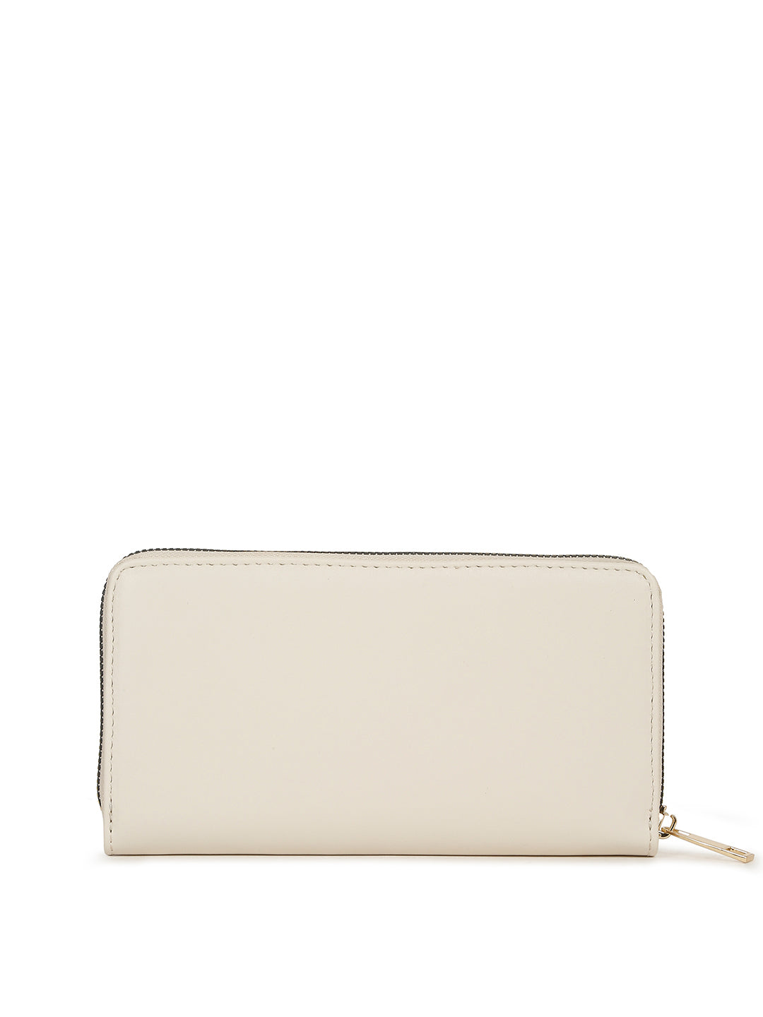 Stylish White Clutch Hand Purse for Women with Zipper Closure