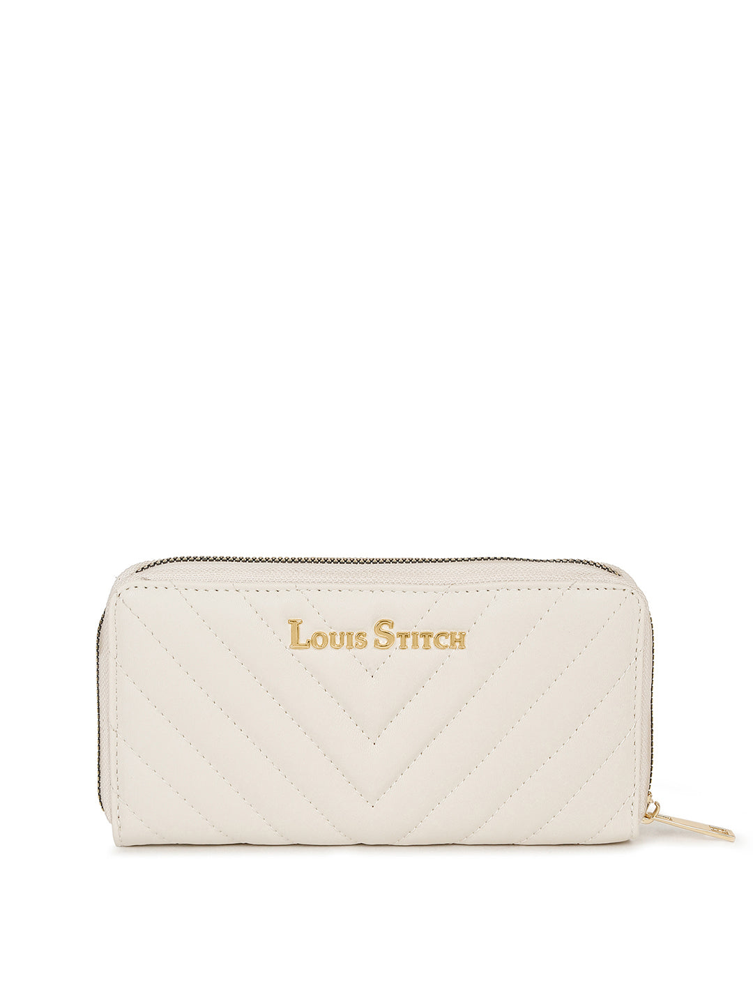 Stylish Beige Clutch Hand Purse for Women with Zipper Closure