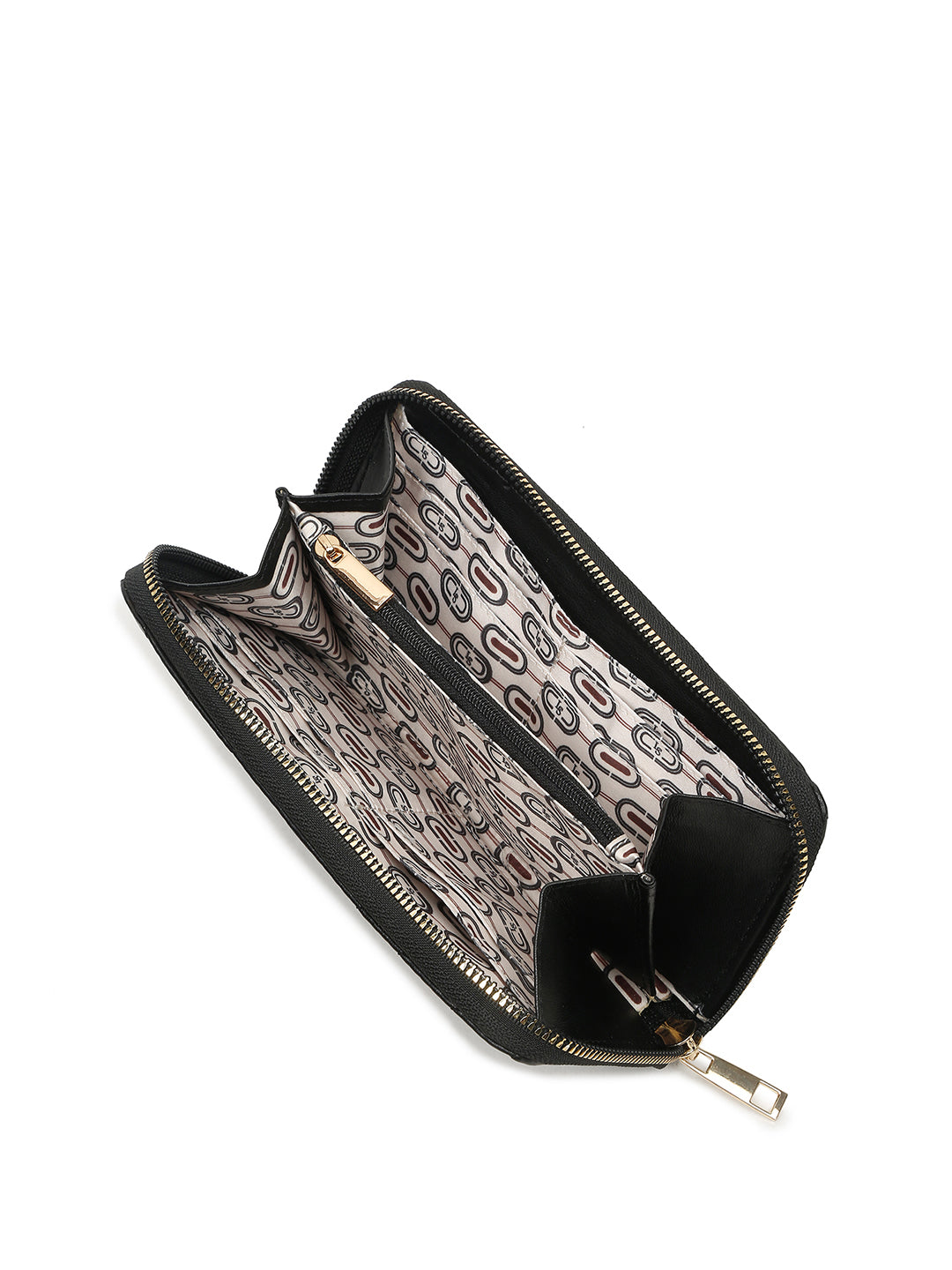 Stylish Black Clutch Hand Purse for Women with Zipper Closure