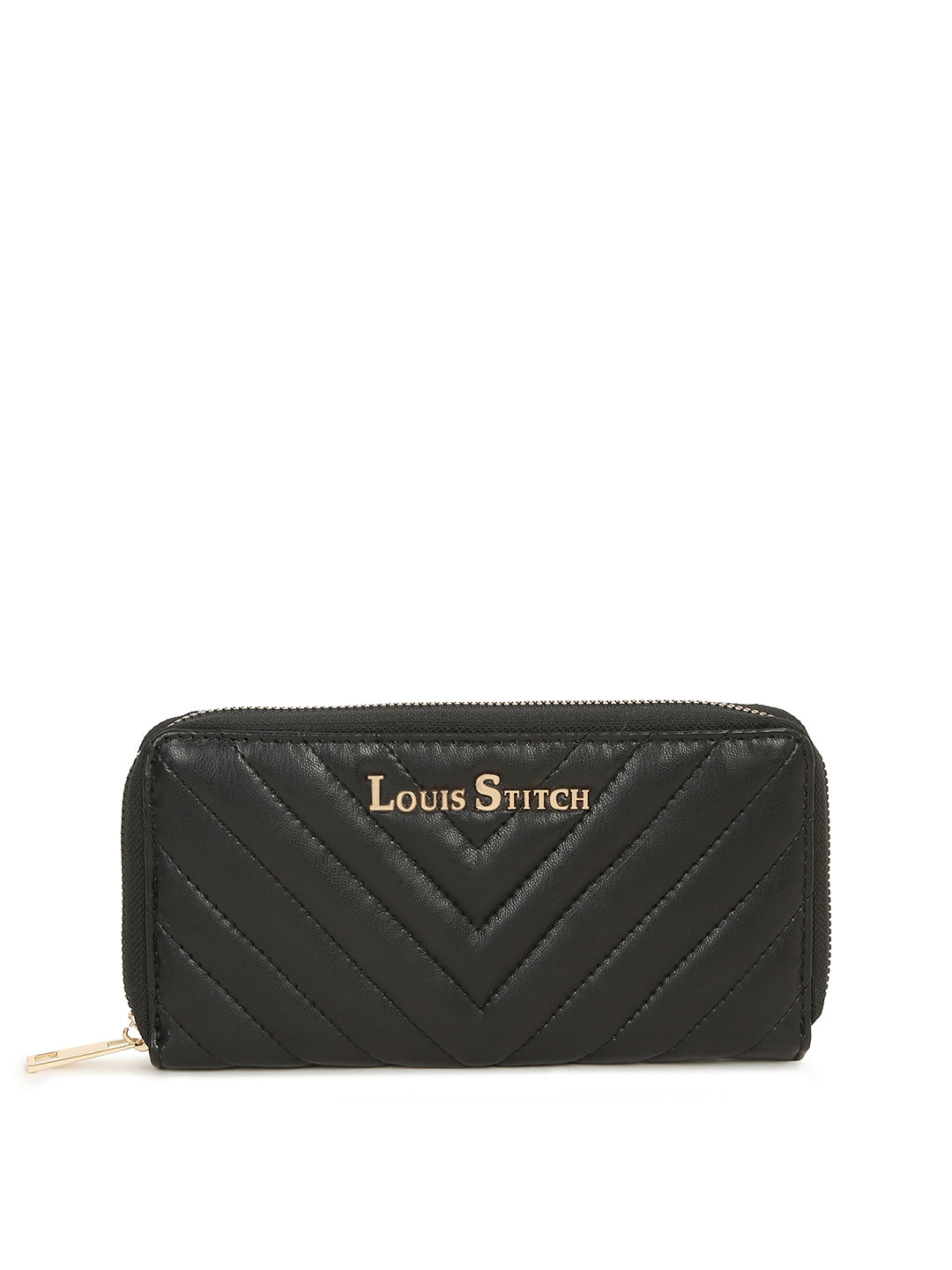 Stylish Black Clutch Hand Purse for Women with Zipper Closure