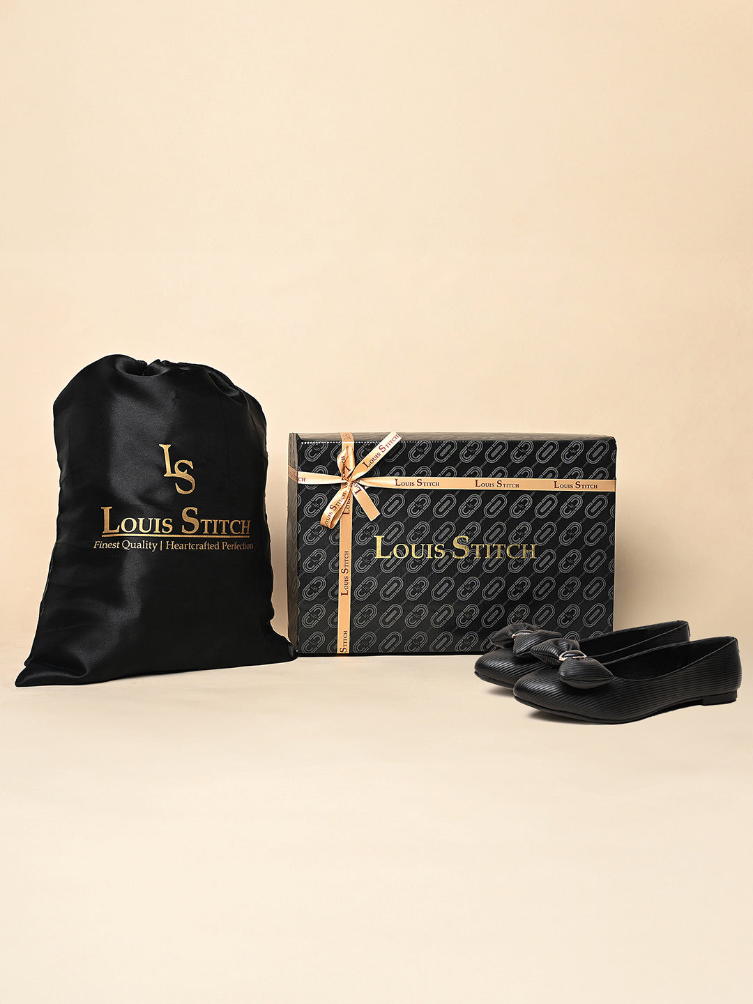 Women’s Black Elegant Bow Closed-Toe Ballerina Flat Sandals