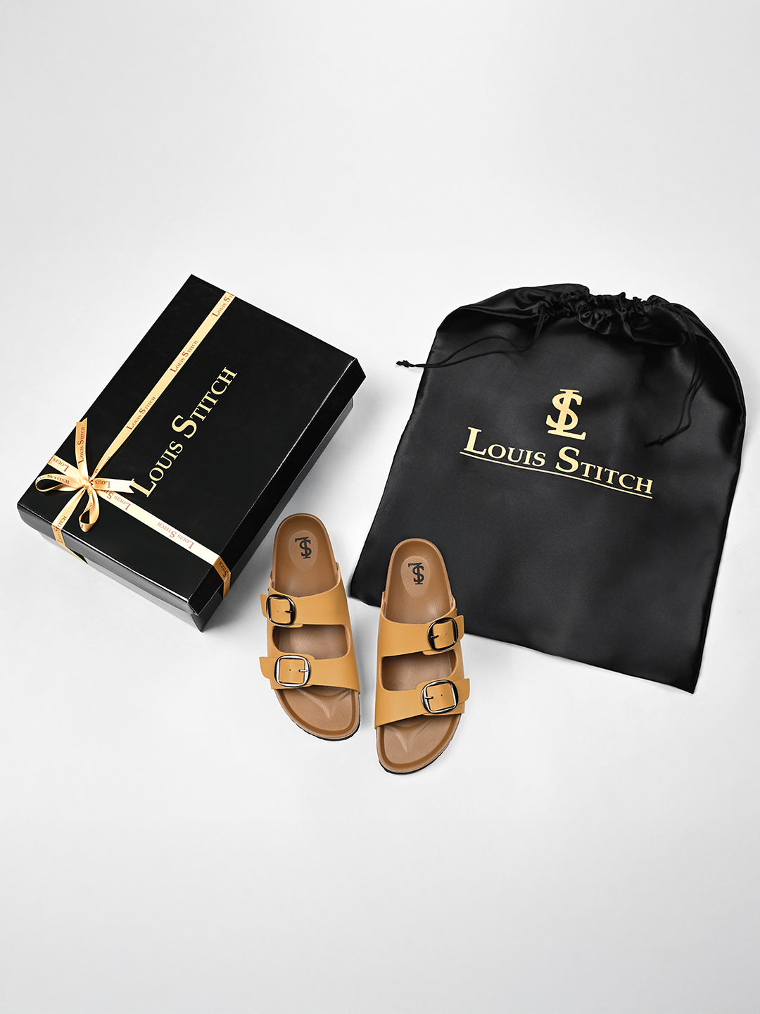 Honeyed Saffron Double Strap Lightweight Open Toe Cork Sandal