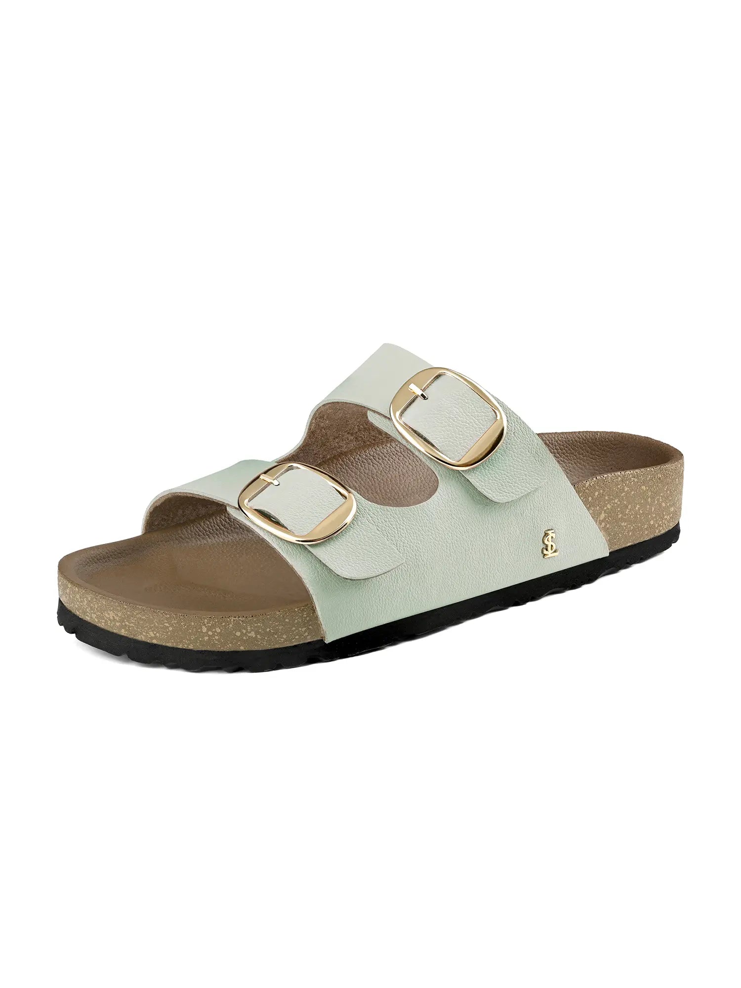 Women's Mint Double Strap Lightweight Open Toe Cork Sandal