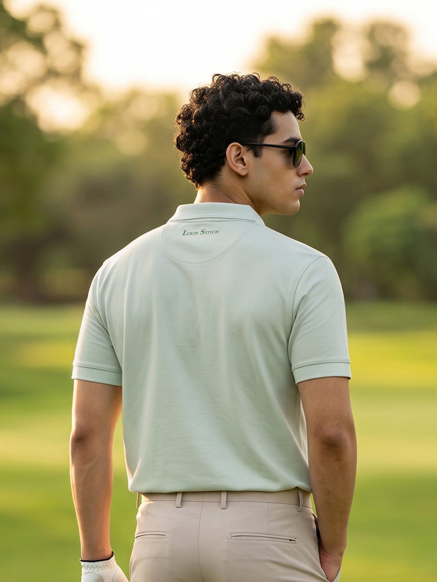 Signature Regular Fit Solid Pastel Green Polo T-shirt