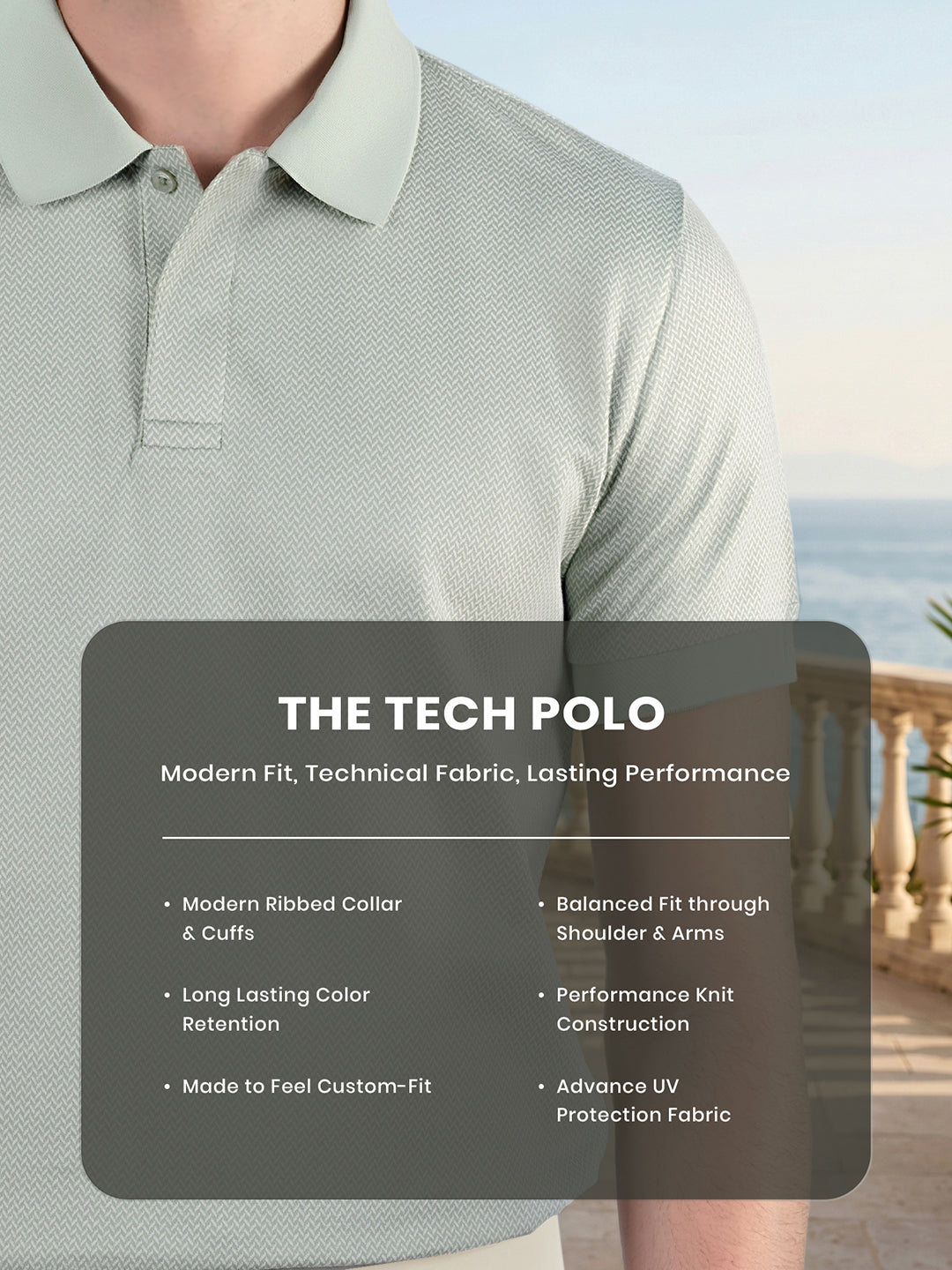 Signature Regular Fit Solid Pastel Green Polo T-shirt