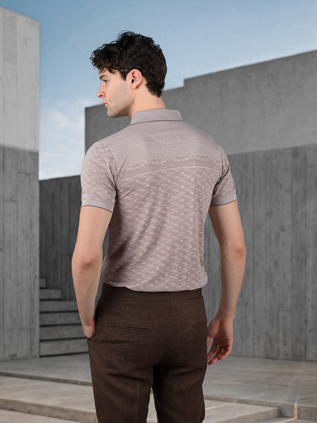 Classic Regular Fit Beige Polo T-shirt
