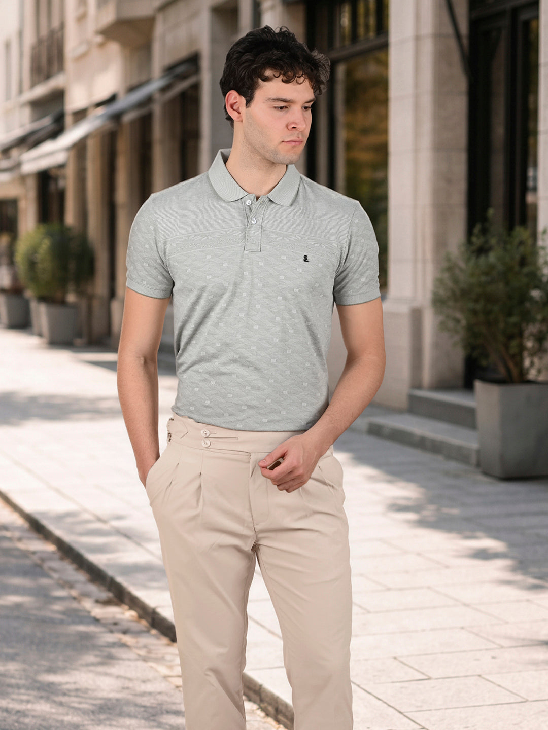 Classic Regular Fit Pastel Green Polo T-shirt
