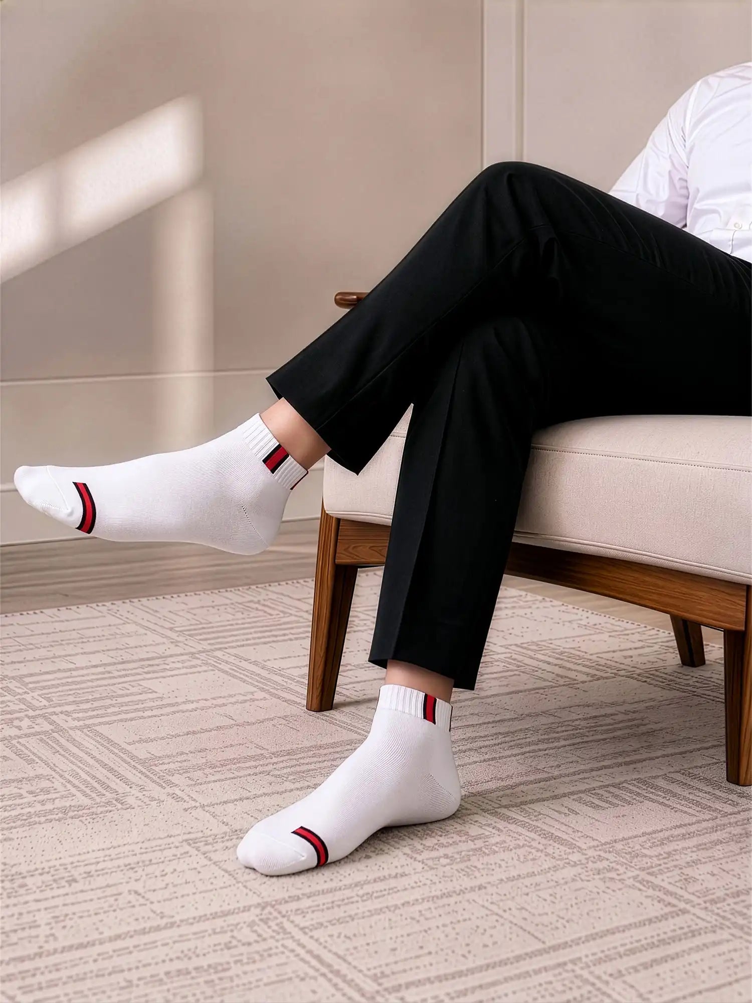 Men's Breathable & Durable Cotton Blend Comfort Ankle Socks Pack of 3