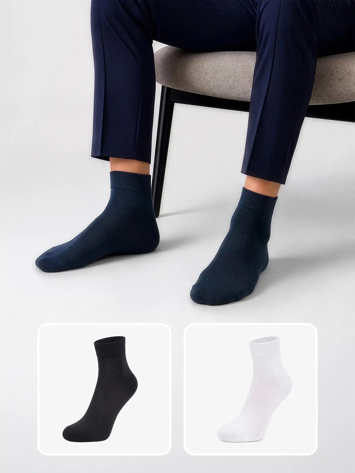 Men's Breathable & Durable Cotton Blend Comfort Ankle Socks Pack of 3
