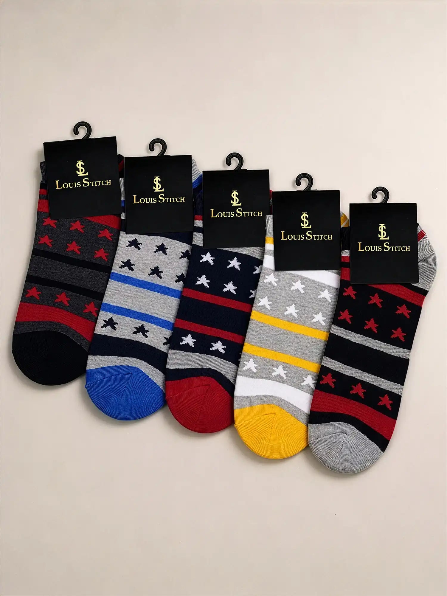 Men's Breathable & Durable Cotton Blend Comfort Ankle Socks Pack of 5