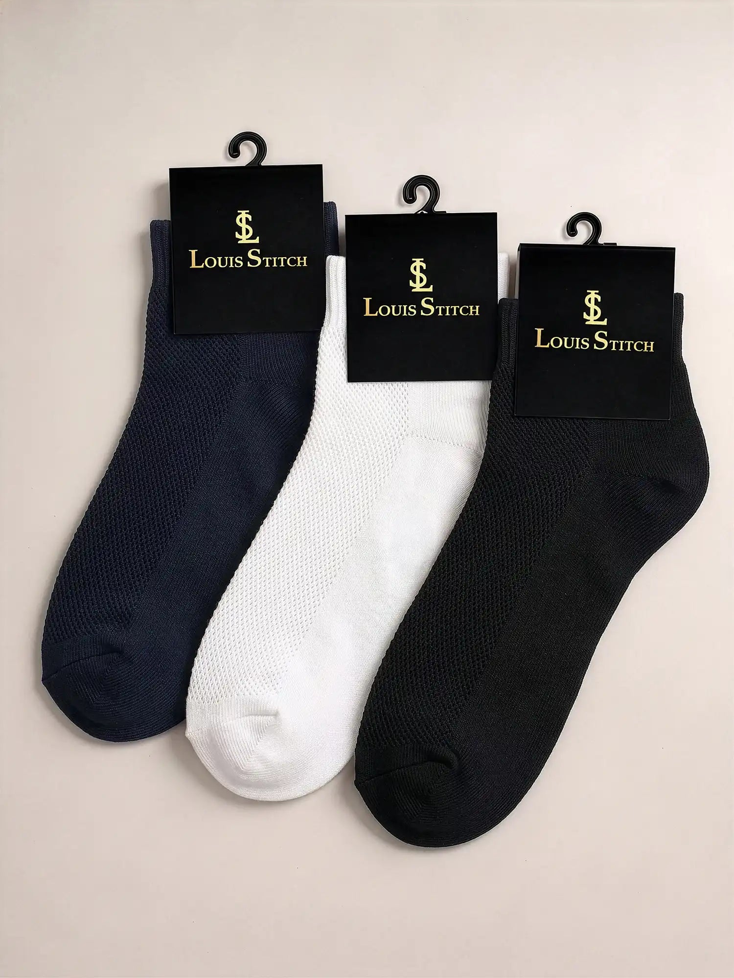 Men's Breathable & Durable Cotton Blend Comfort Ankle Socks Pack of 3