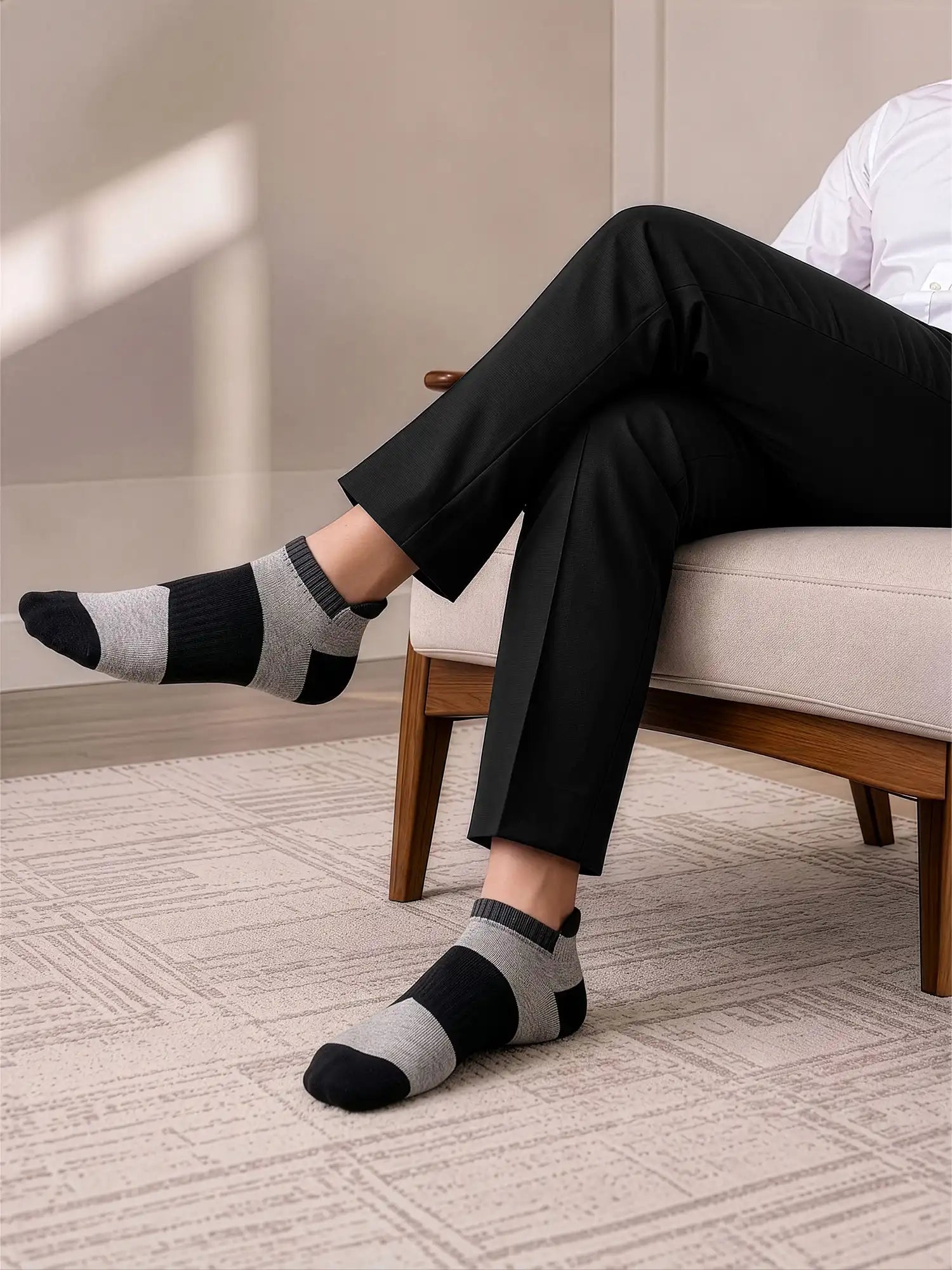 Men's Breathable & Durable Cotton Blend Comfort Ankle Socks Pack of 3