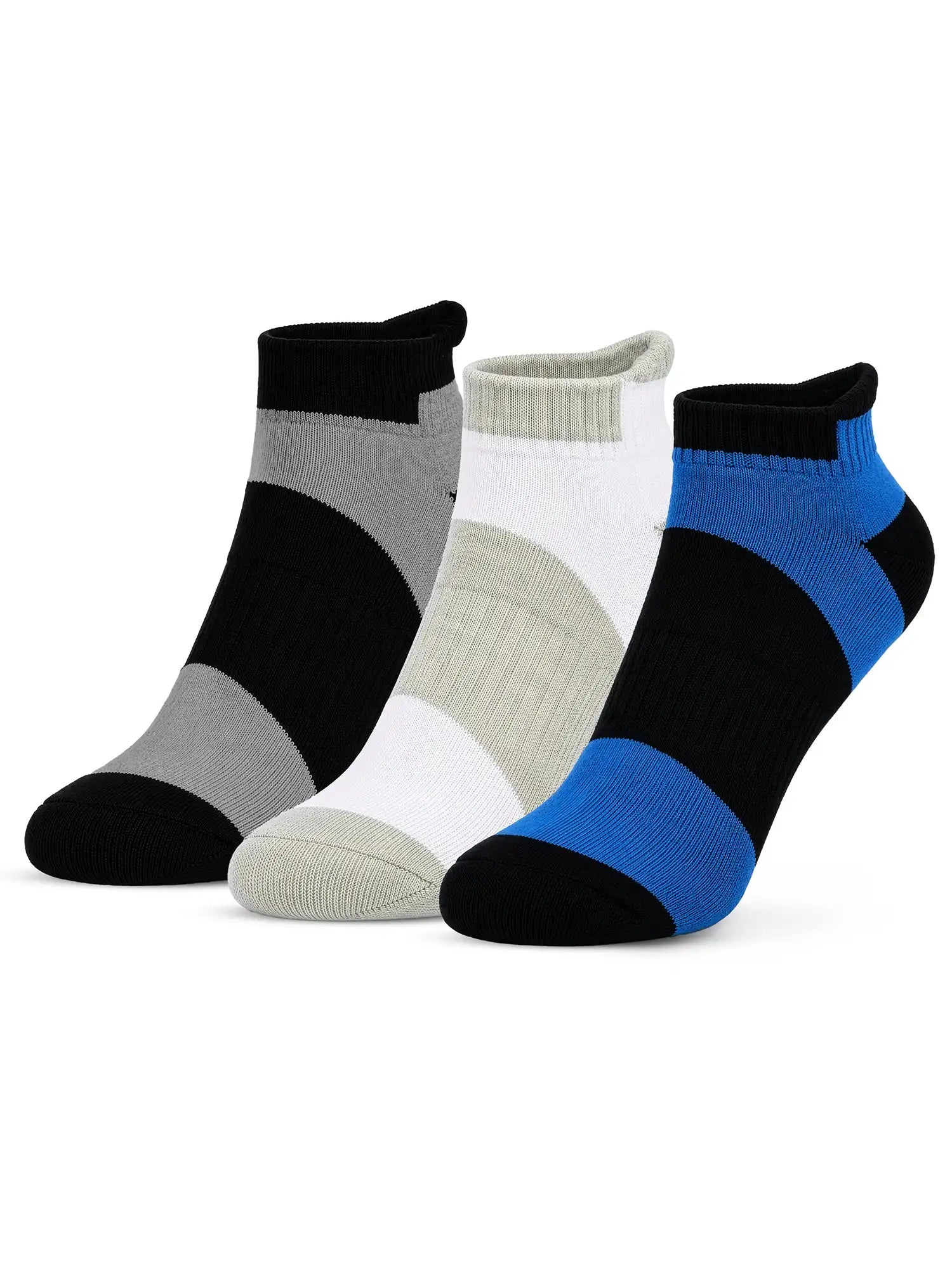 Men's Breathable & Durable Cotton Blend Comfort Ankle Socks Pack of 3