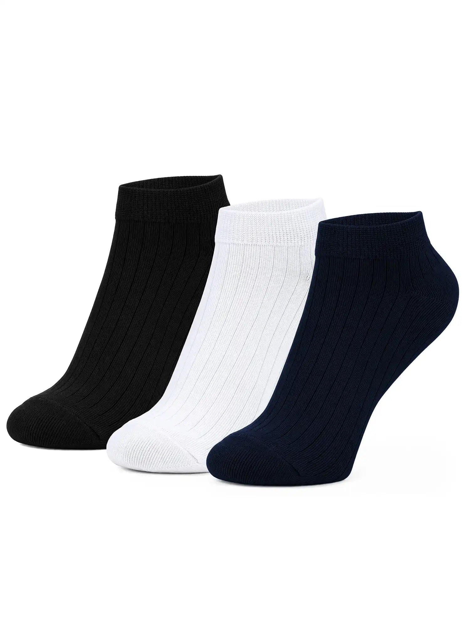 Men's Breathable & Durable Cotton Blend Comfort Ankle Socks Pack of 3