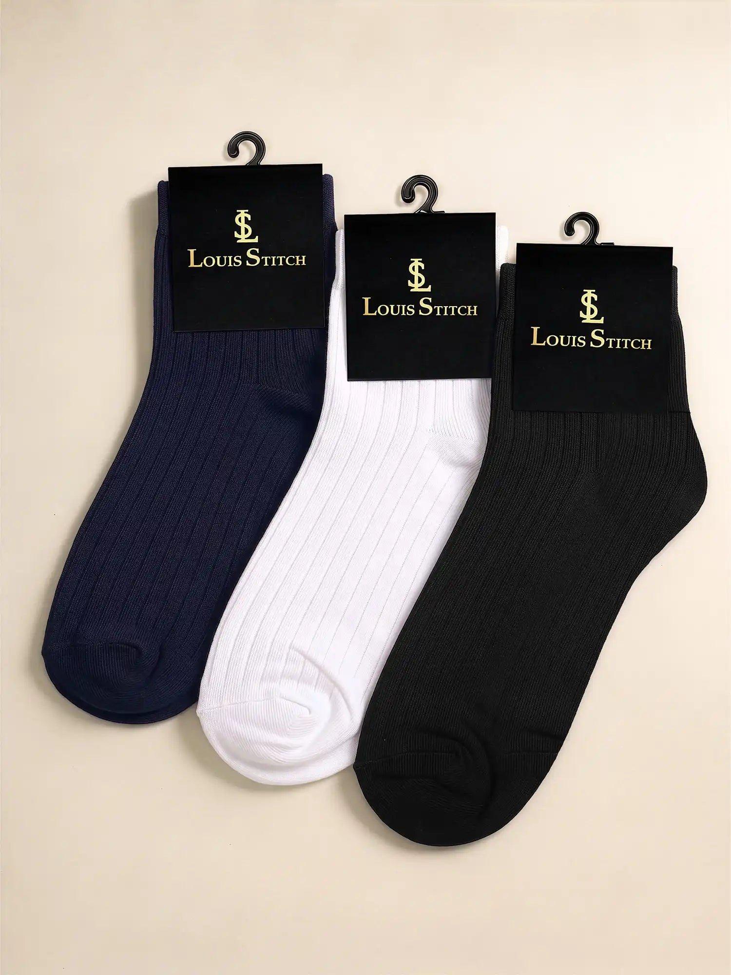 Men's Breathable & Durable Cotton Blend Comfort Ankle Socks Pack of 3