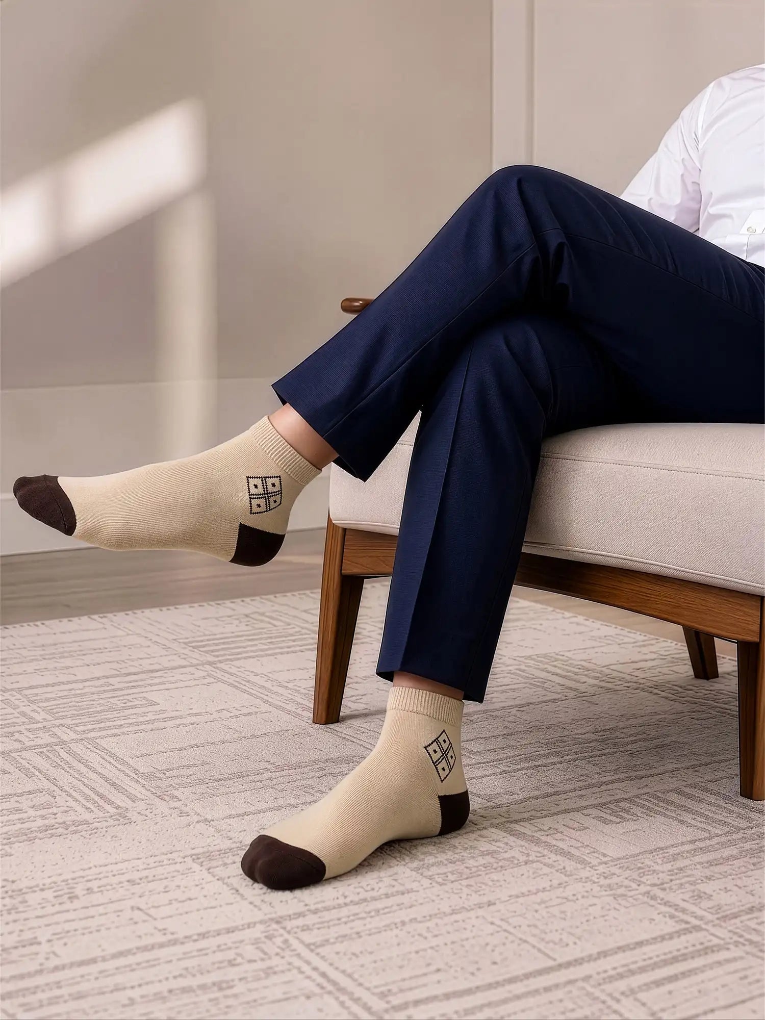Men's Breathable & Durable Cotton Blend Comfort Ankle Socks Pack of 3
