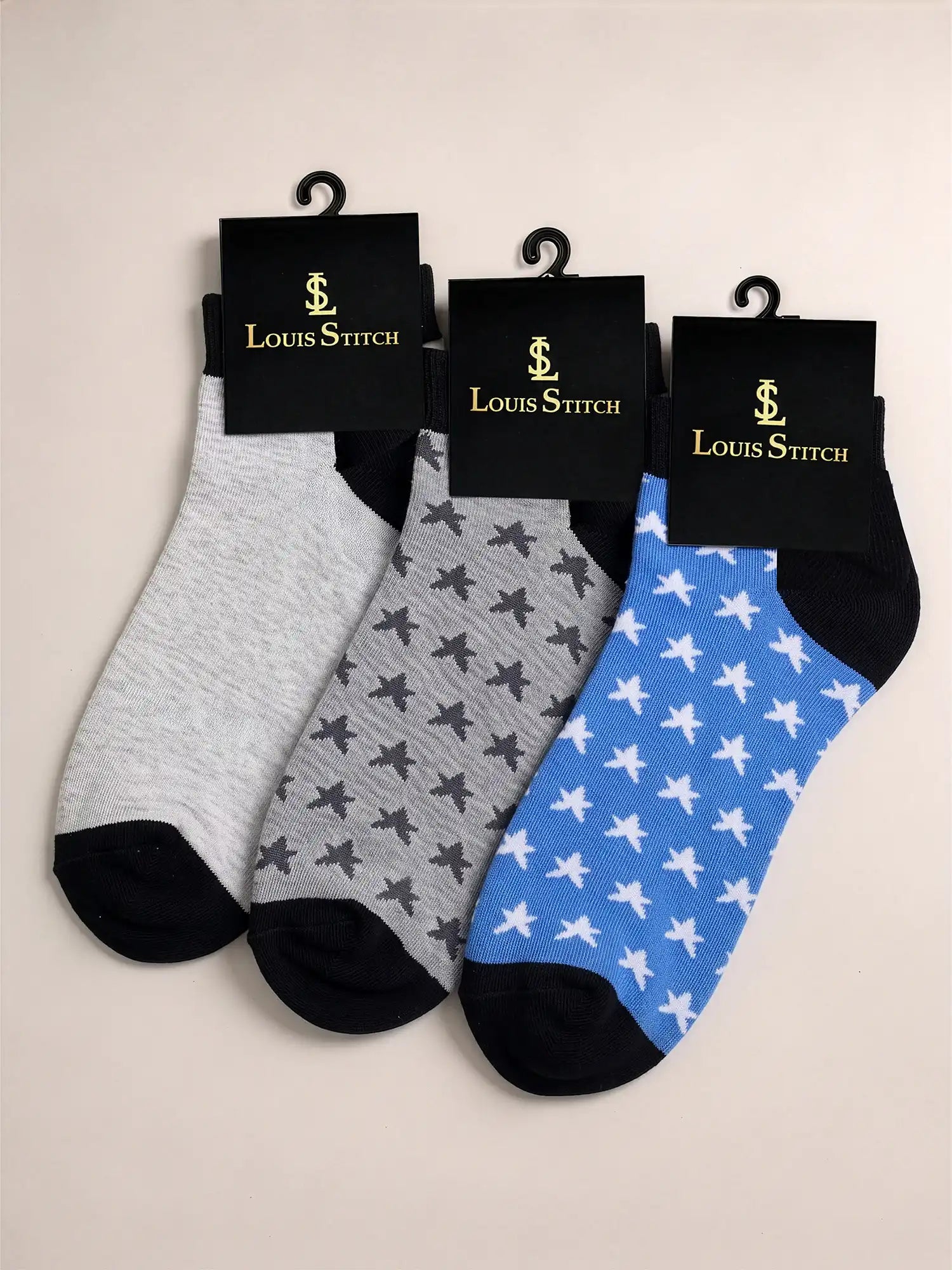 Men's Breathable & Durable Cotton Blend Comfort Ankle Socks Pack of 3